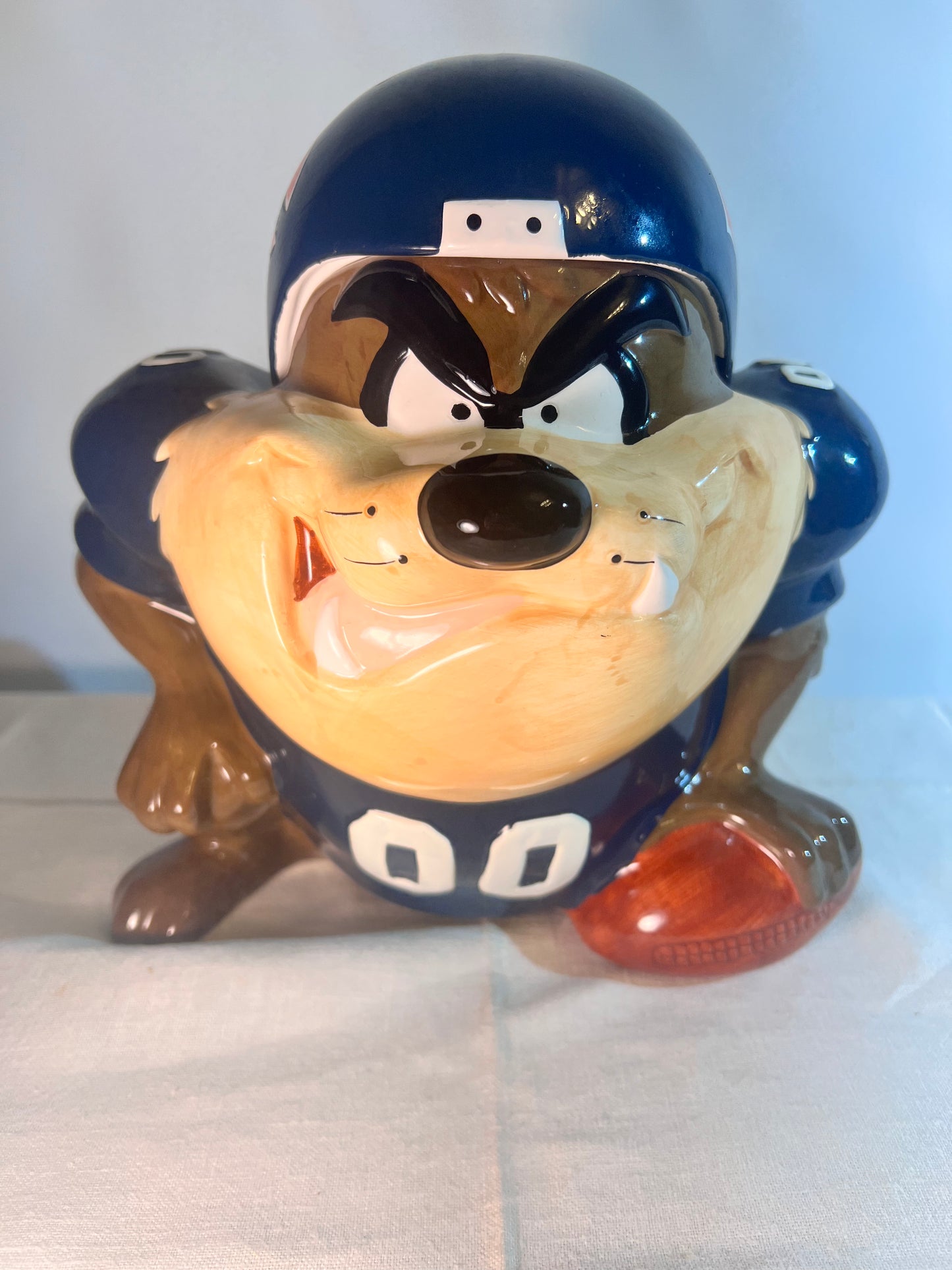 Taz- 10” Cookie Jar - NFL Team- Chicago Bears - Looney Tunes- Warner Brothers- Item #6857- 1994-Original box