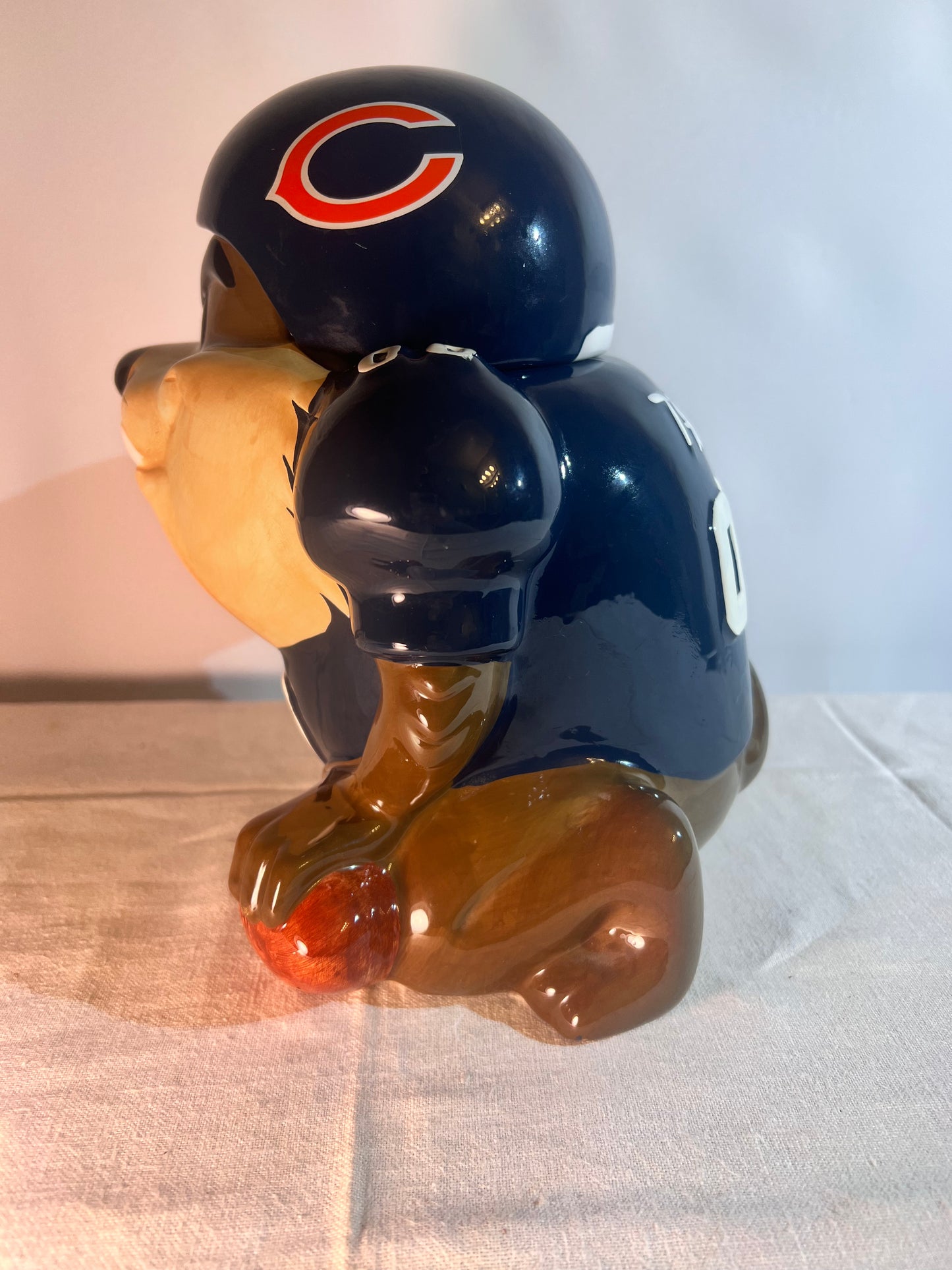 Taz- 10” Cookie Jar - NFL Team- Chicago Bears - Looney Tunes- Warner Brothers- Item #6857- 1994-Original box