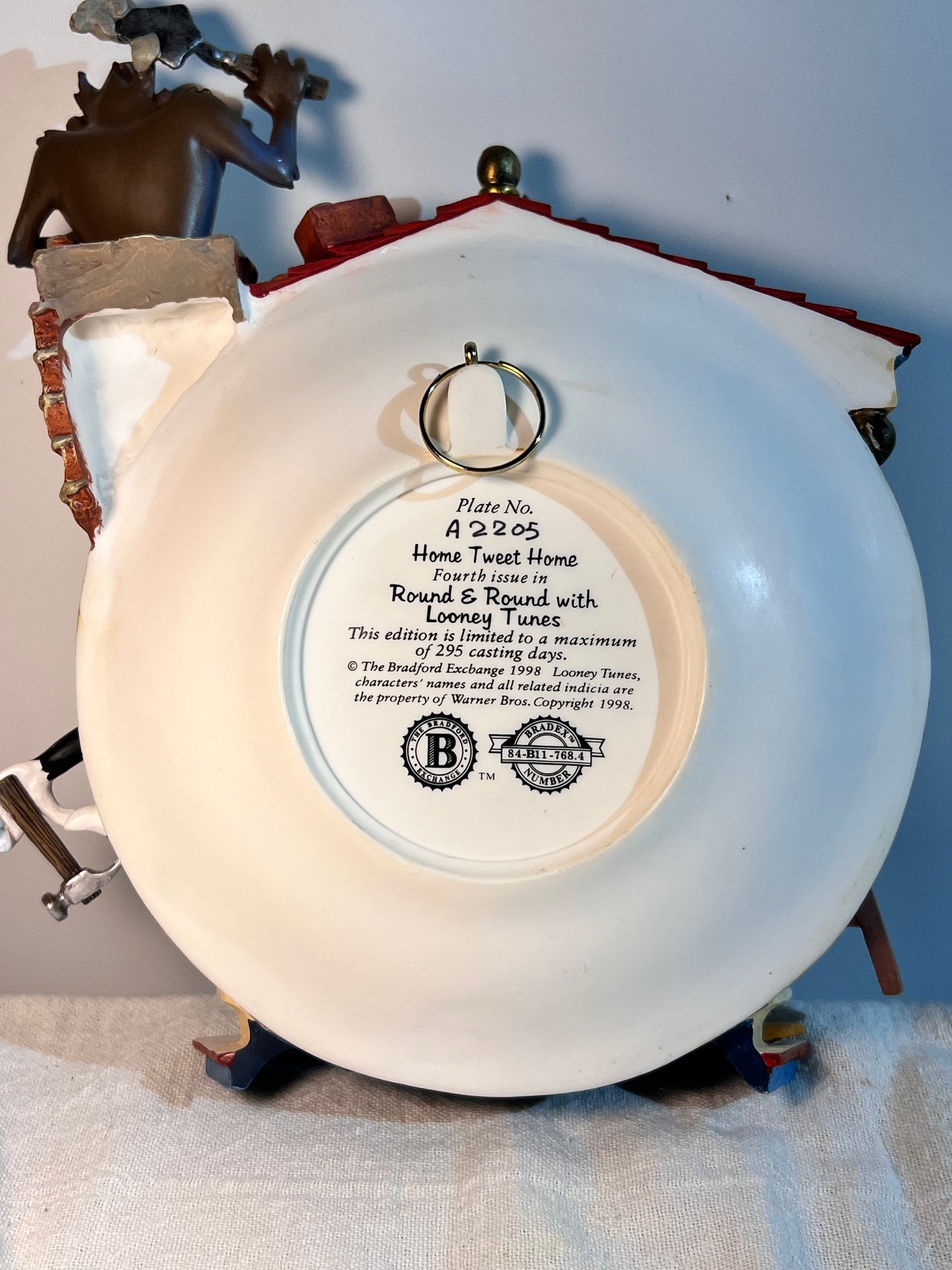 “Home Tweet Home” 5 1/2” Plate - Bradford Exchange- # A2205 -4th issue of Round And Round collection- 3D characters set this plate at 8”-