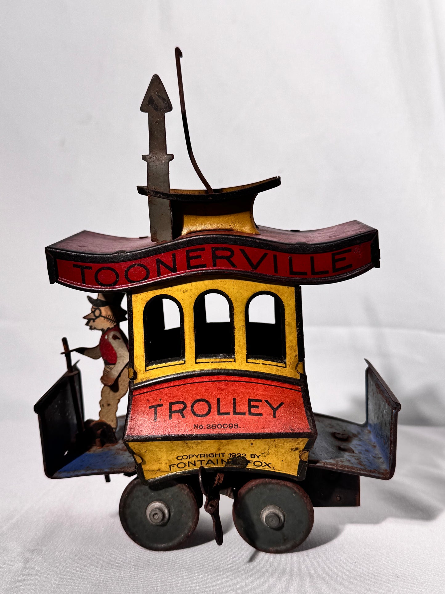 Toonerville Trolley - 1922 German tin wind up toy