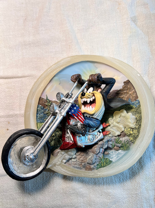 Breezy Rider- 5 1/2” Plate - 5th issue in As Taz I Wanna Be! - Bradford Exchange- Looney Tunes- Warner Brothers- 3D - #A1520