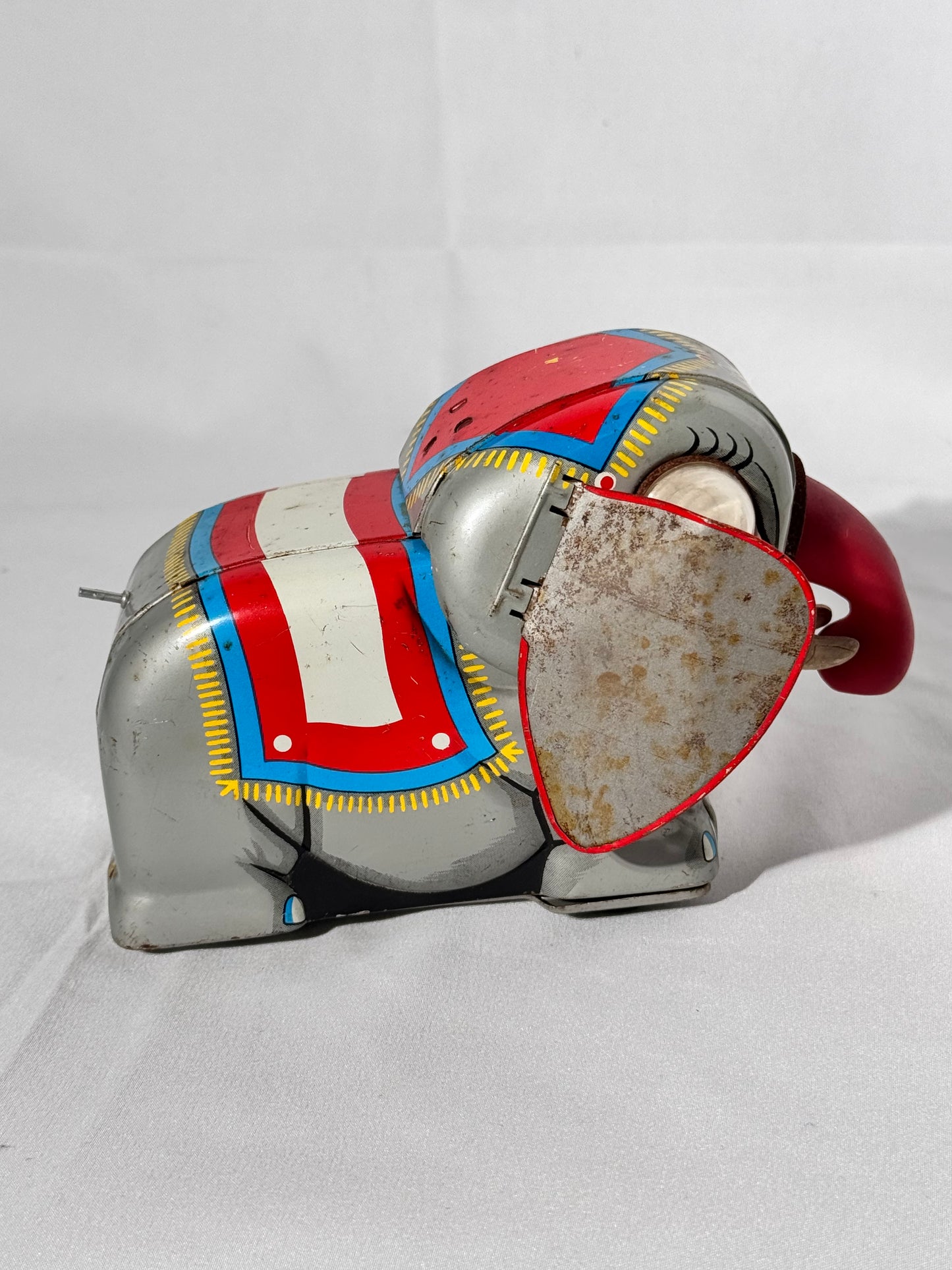 Vintage tin litho toy elephant, 195os - 1960s