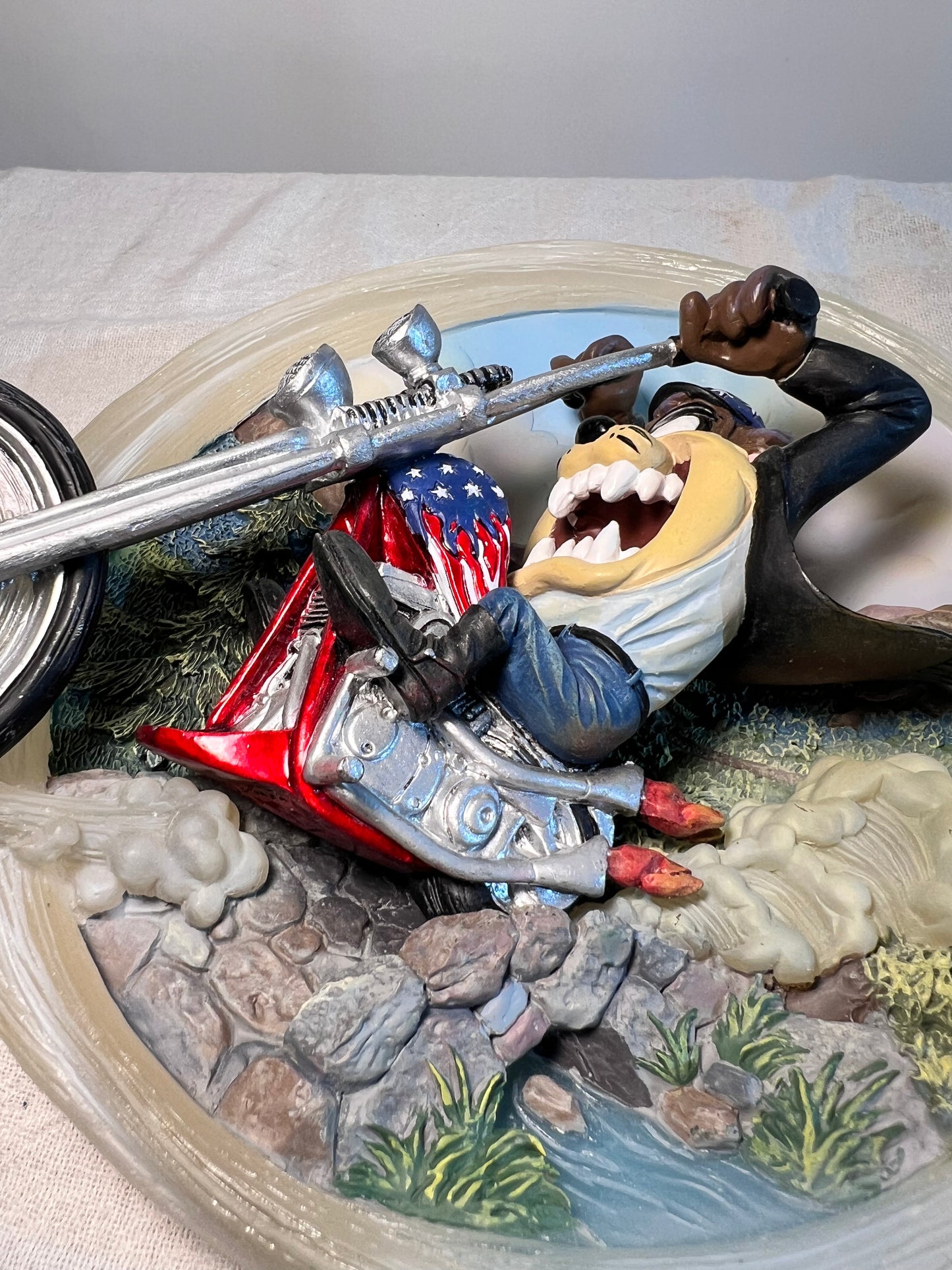 Breezy Rider- 5 1/2” Plate - 5th issue in As Taz I Wanna Be! - Bradford Exchange- Looney Tunes- Warner Brothers- 3D - #A1520