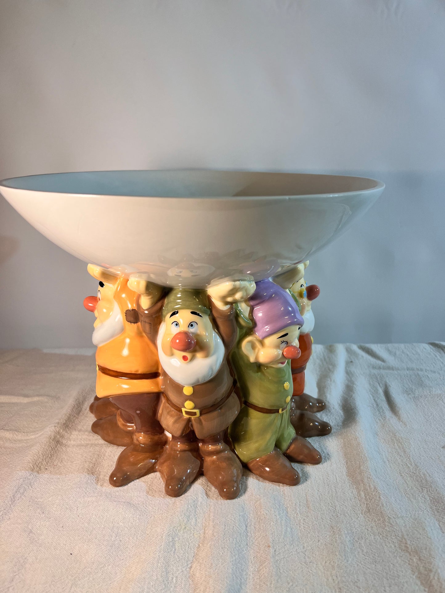 Snow White and the seven dwarfs - 8” tall Footed bowl- Disney