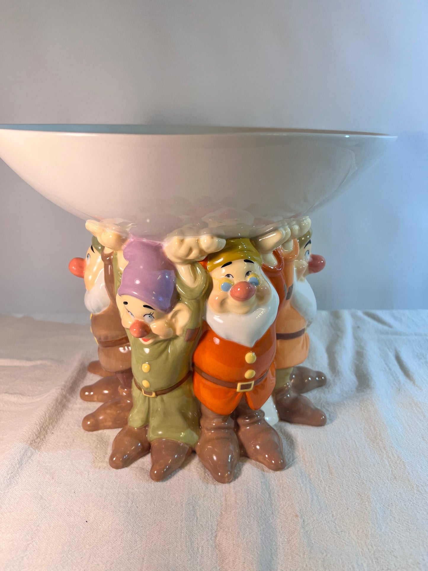 Snow White and the seven dwarfs - 8” tall Footed bowl- Disney