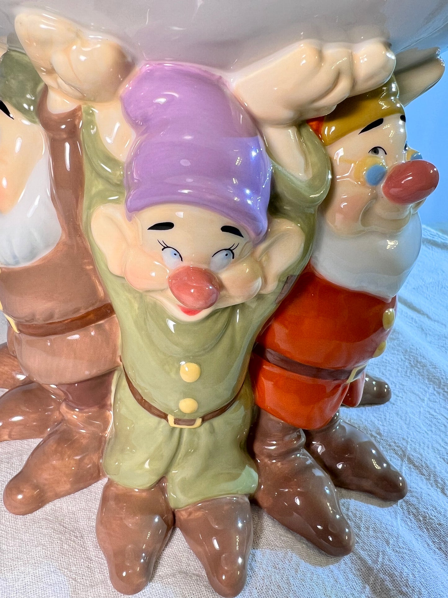 Snow White and the seven dwarfs - 8” tall Footed bowl- Disney