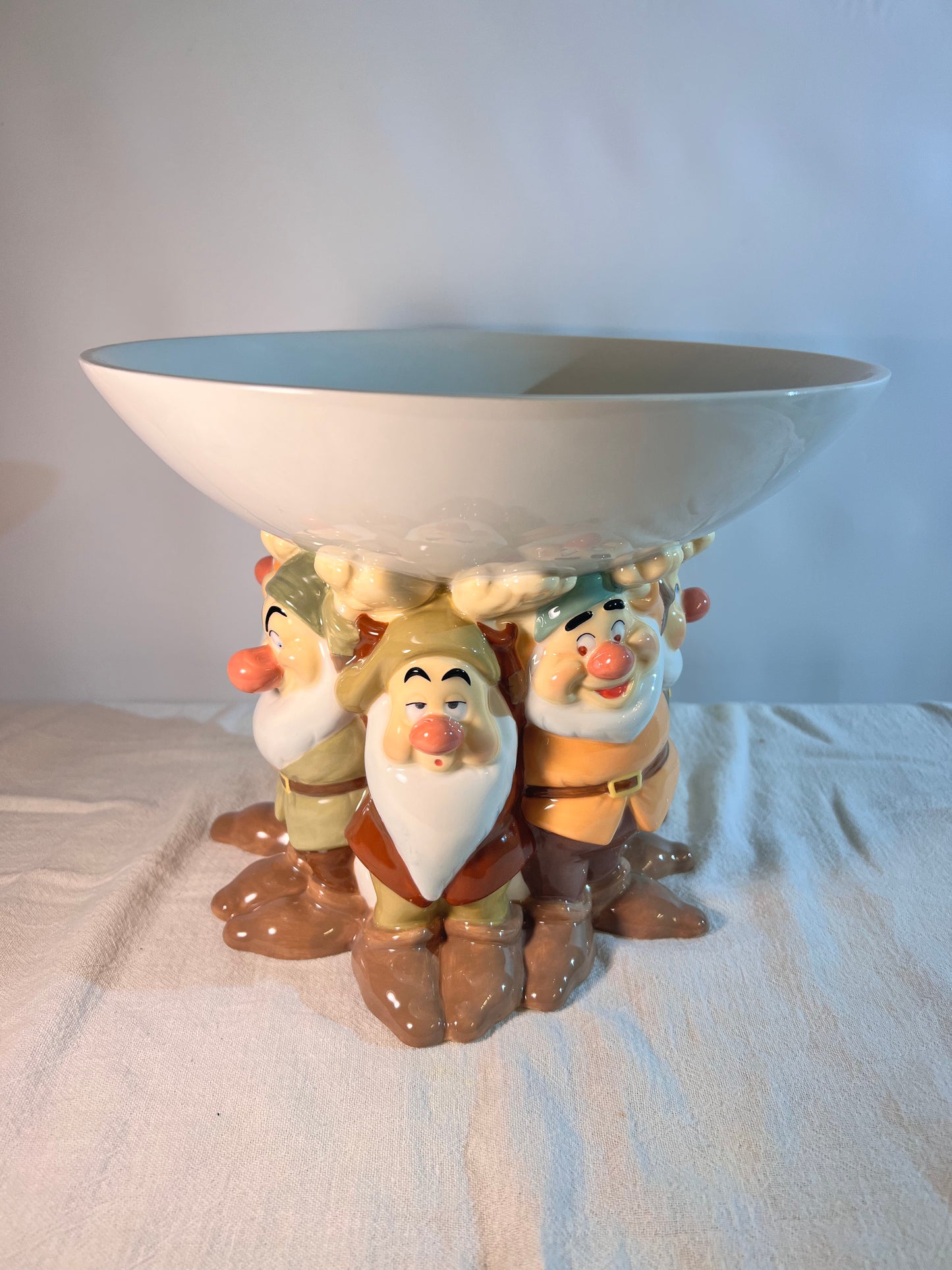 Snow White and the seven dwarfs - 8” tall Footed bowl- Disney