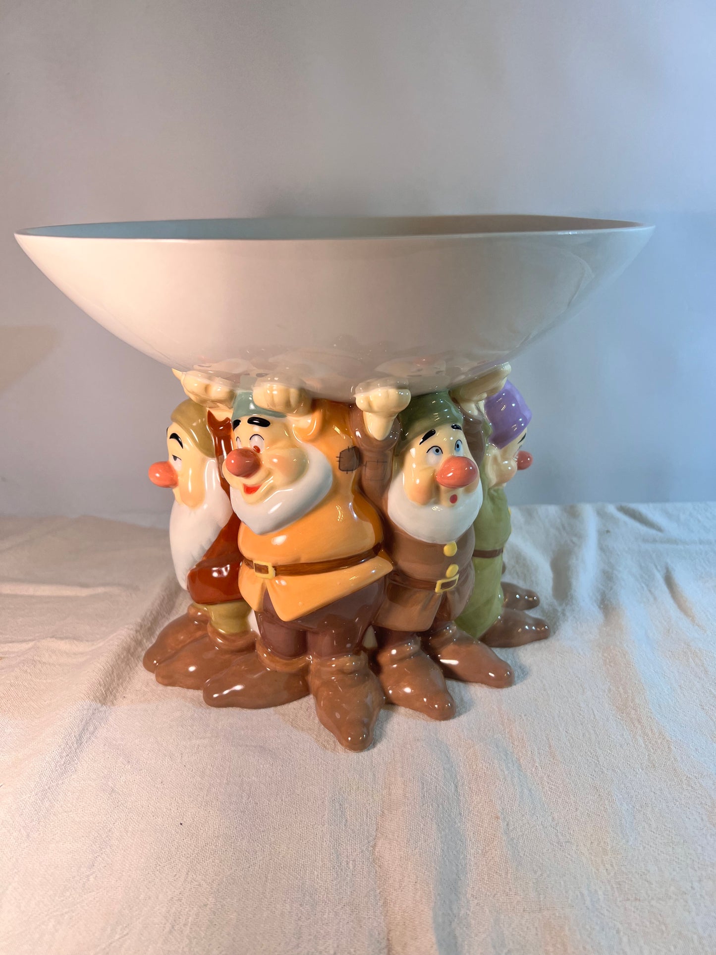 Snow White and the seven dwarfs - 8” tall Footed bowl- Disney