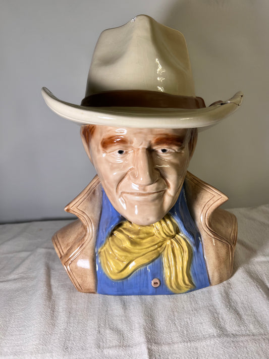 John Wayne - 11 1/2” Cookie Jar- Rare! - Cowboy