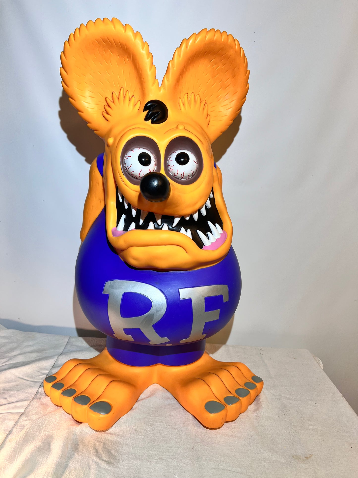 Rat Fink - 24” Bank - 2005 Funko Pop - Ed “Big Daddy” Roth - Orange Purple and Silve