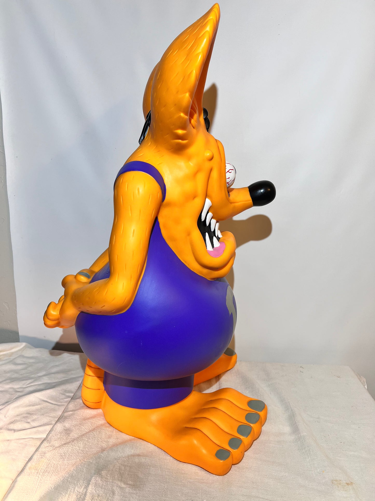 Rat Fink - 24” Bank - 2005 Funko Pop - Ed “Big Daddy” Roth - Orange Purple and Silve