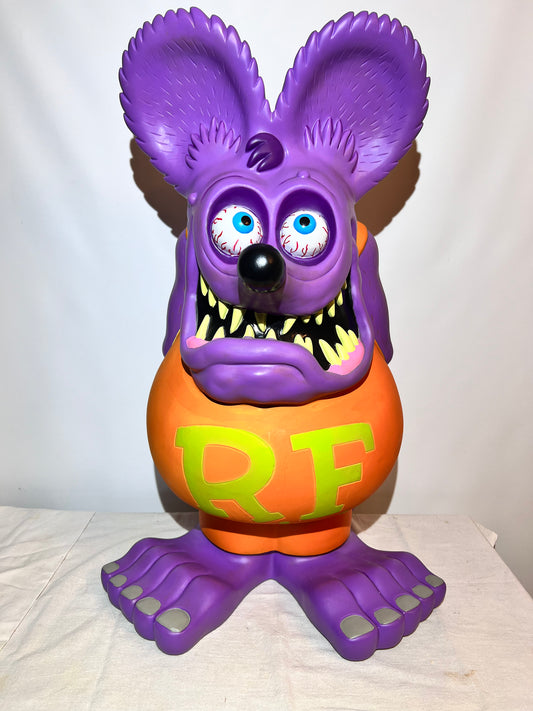 Rat Fink - 24” Bank - 2005 Funko Pop - Ed “Big Daddy” Roth - Purple, Orange & Green