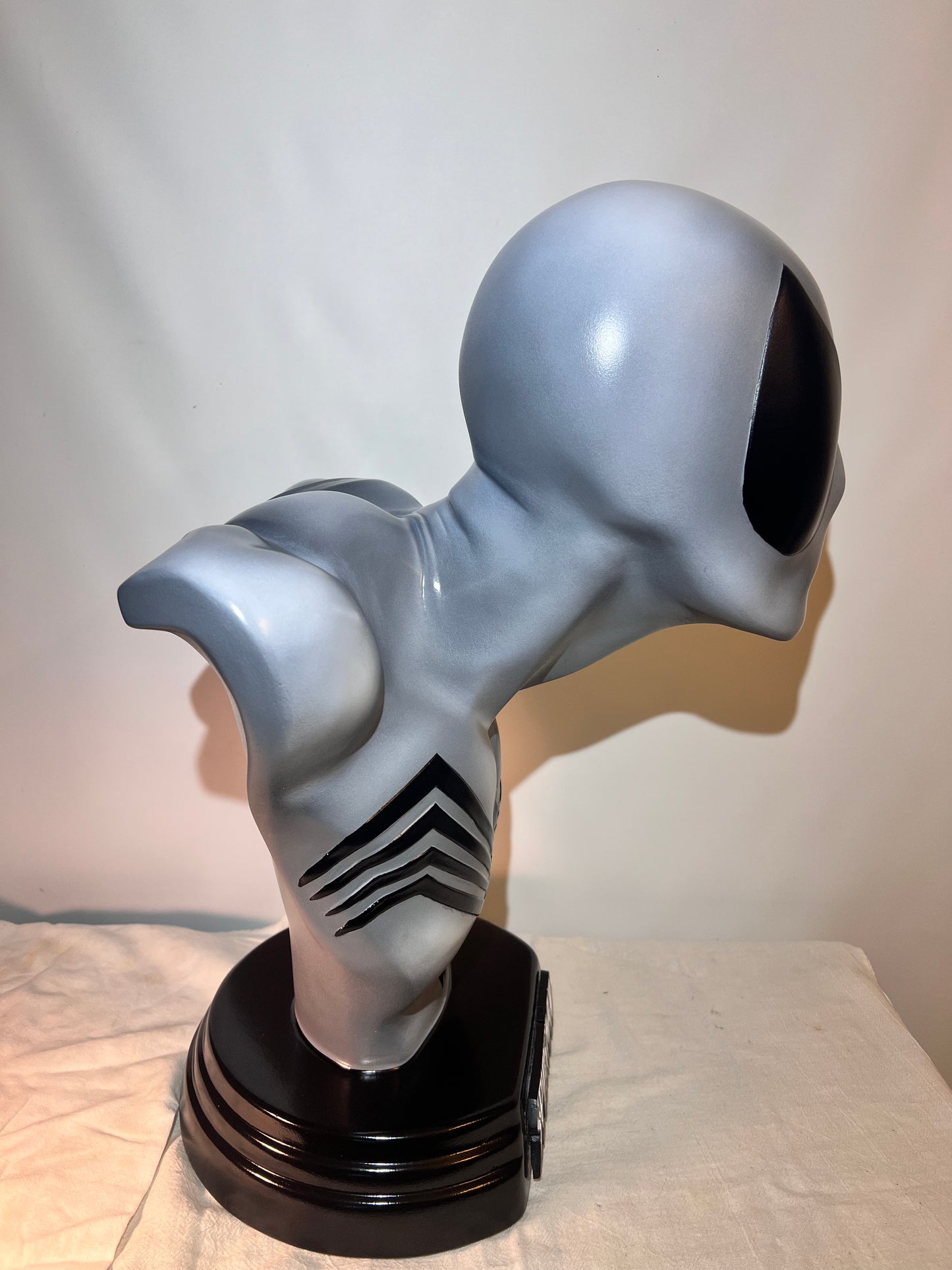 Spider-Man - 21 1/2” Bust- Gray suit with Black spider -signed and numbered #4/18 - Hollow Plastic Resin