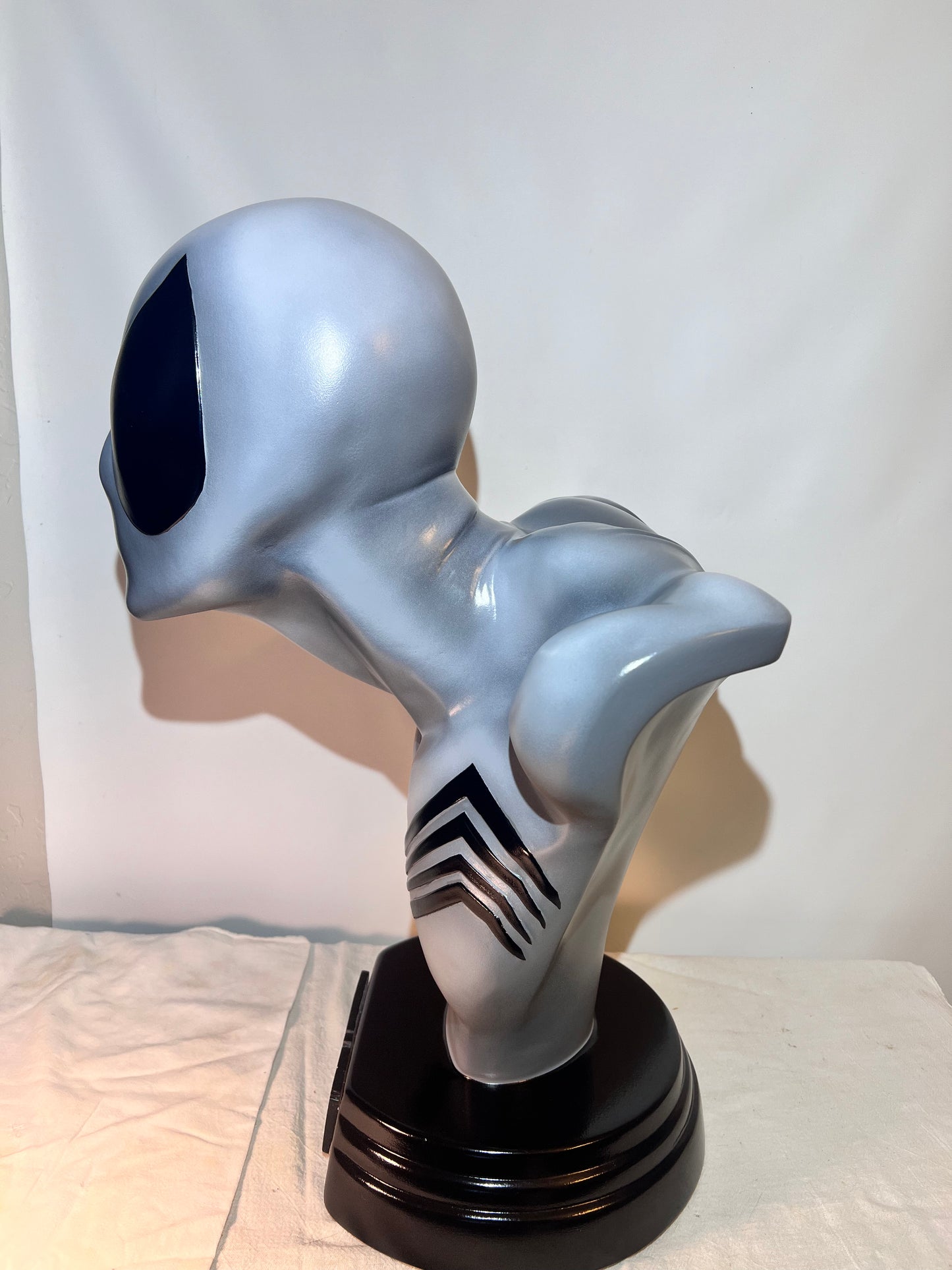 Spider-Man - 21 1/2” Bust- Gray suit with Black spider -signed and numbered #4/18 - Hollow Plastic Resin