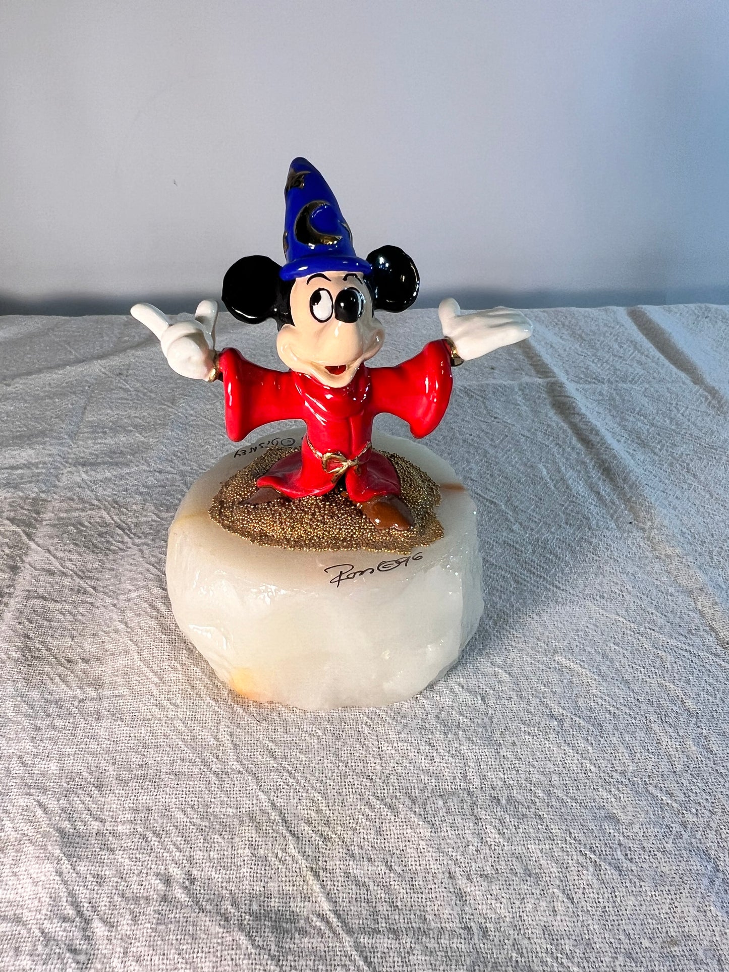 Ron Lee - Sorcerer Mickey - 4 1/2” statue- signed and numbered-#2993/5000 - Disney- stone base