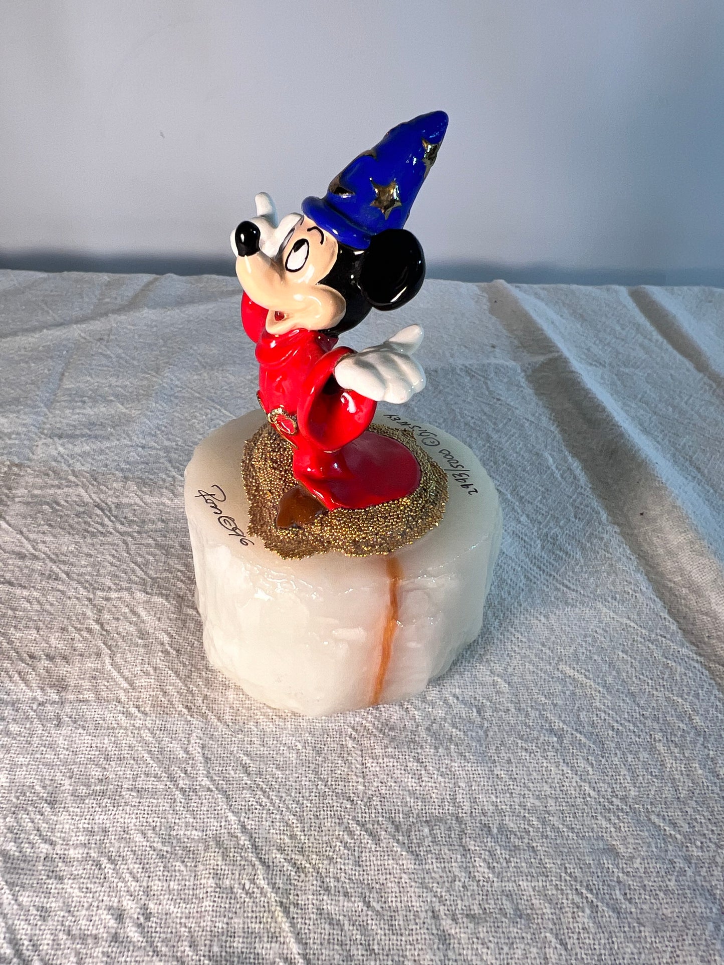 Ron Lee - Sorcerer Mickey - 4 1/2” statue- signed and numbered-#2993/5000 - Disney- stone base