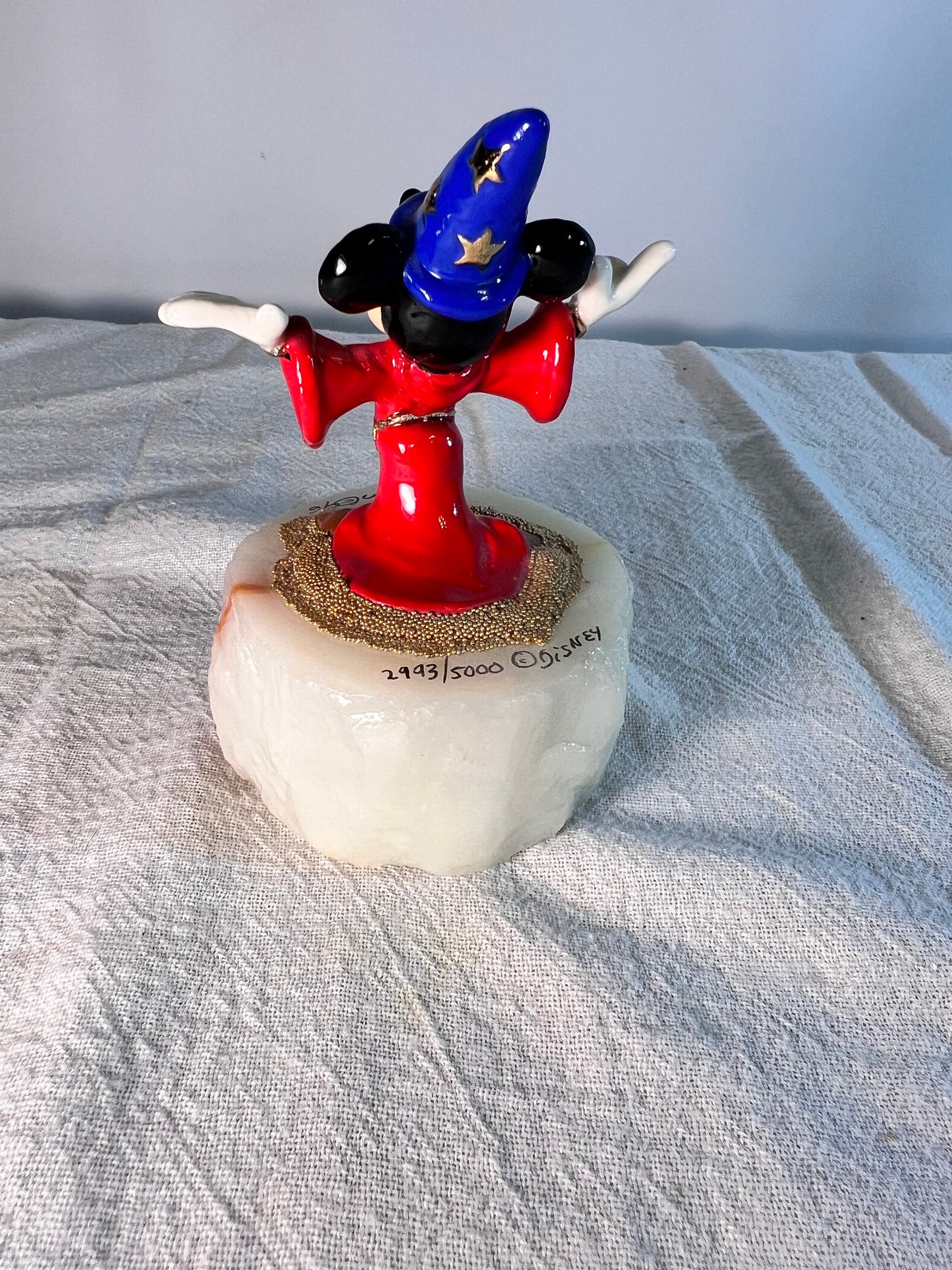 Ron Lee - Sorcerer Mickey - 4 1/2” statue- signed and numbered-#2993/5000 - Disney- stone base