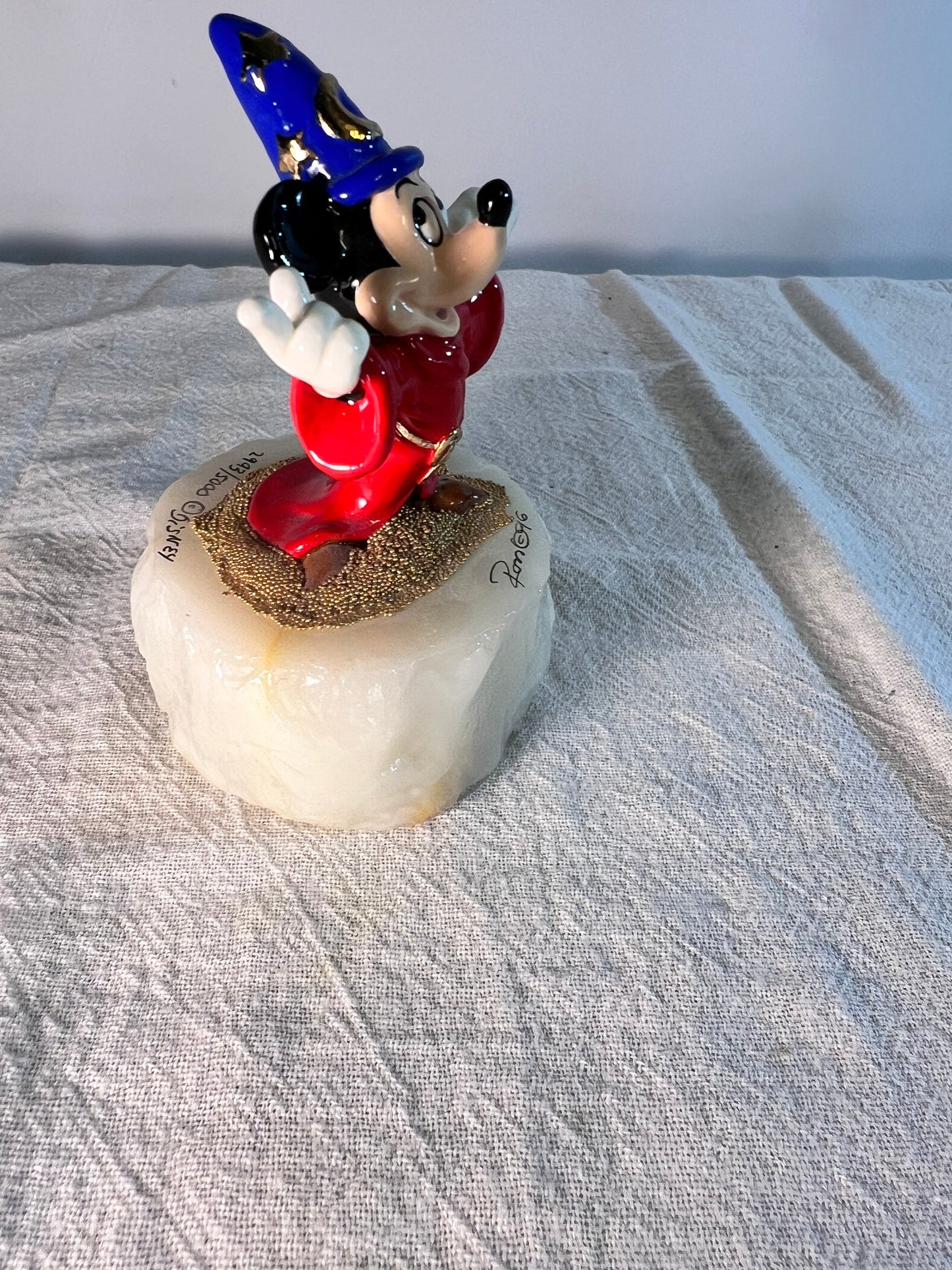 Ron Lee - Sorcerer Mickey - 4 1/2” statue- signed and numbered-#2993/5000 - Disney- stone base