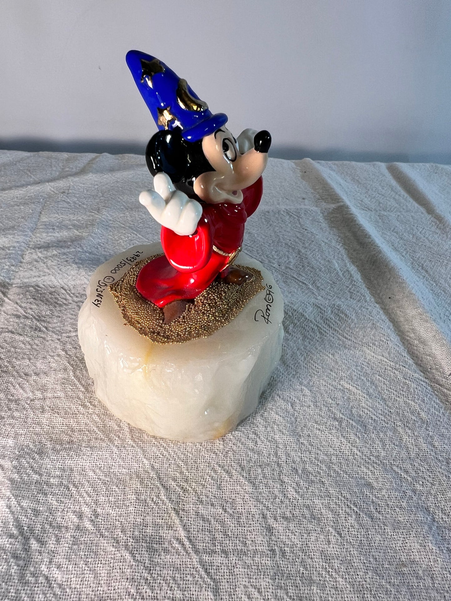 Ron Lee - Sorcerer Mickey - 4 1/2” statue- signed and numbered-#2993/5000 - Disney- stone base