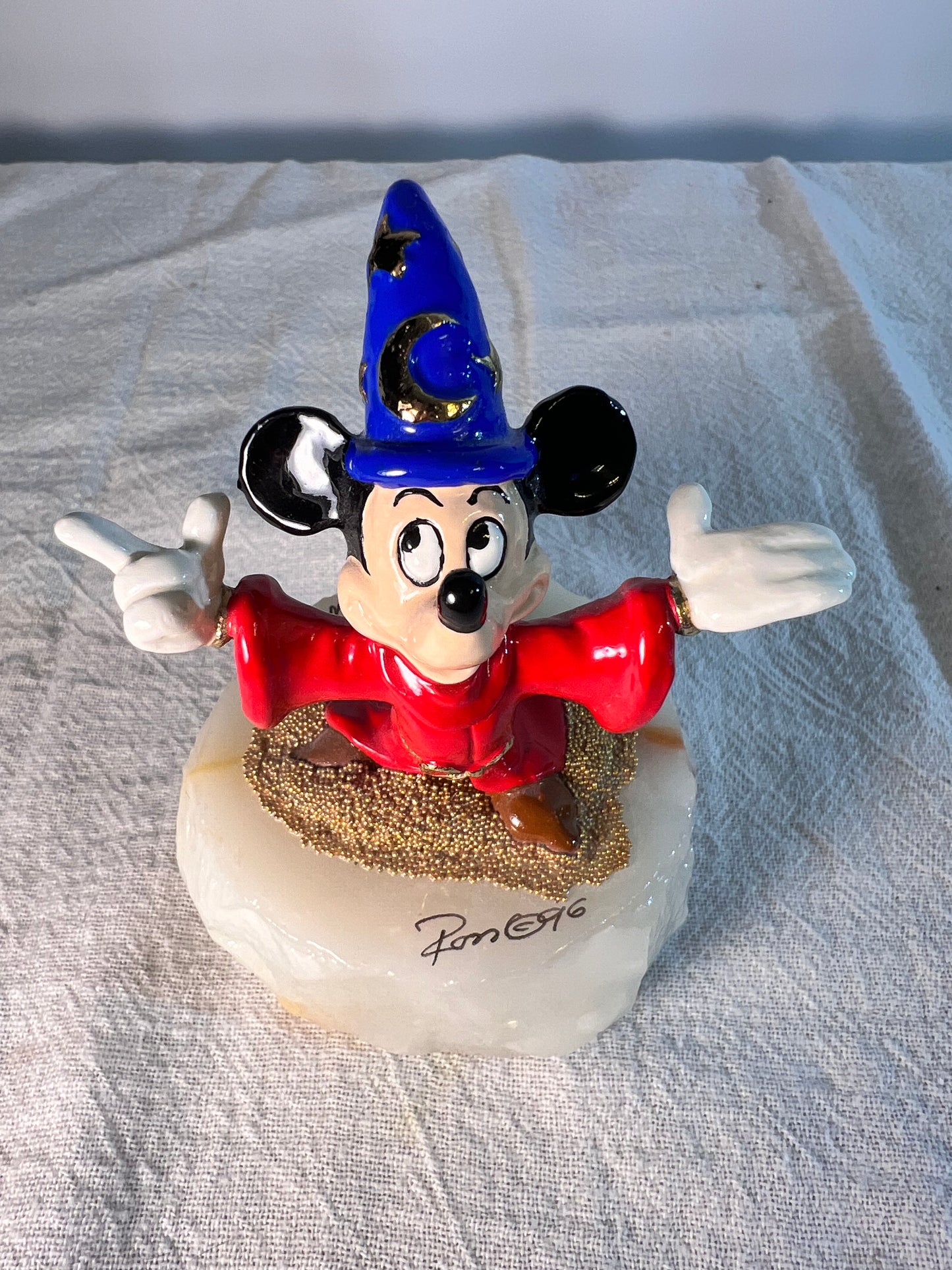 Ron Lee - Sorcerer Mickey - 4 1/2” statue- signed and numbered-#2993/5000 - Disney- stone base