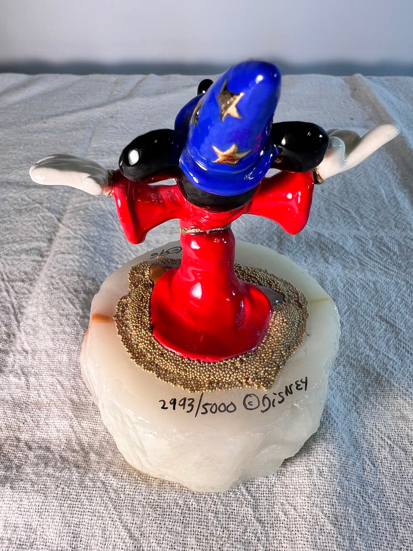 Ron Lee - Sorcerer Mickey - 4 1/2” statue- signed and numbered-#2993/5000 - Disney- stone base