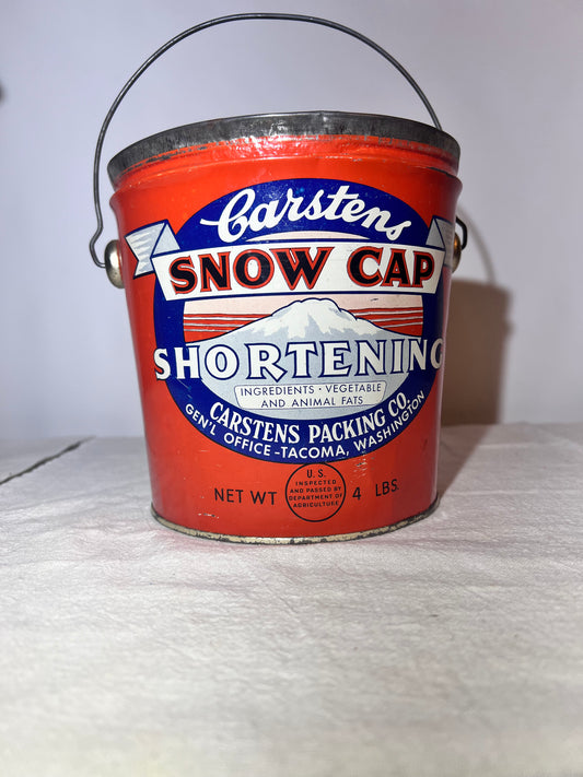 Antique Tin - 6” tall - Carstens - Snow Cap - Shortening -Ace 31