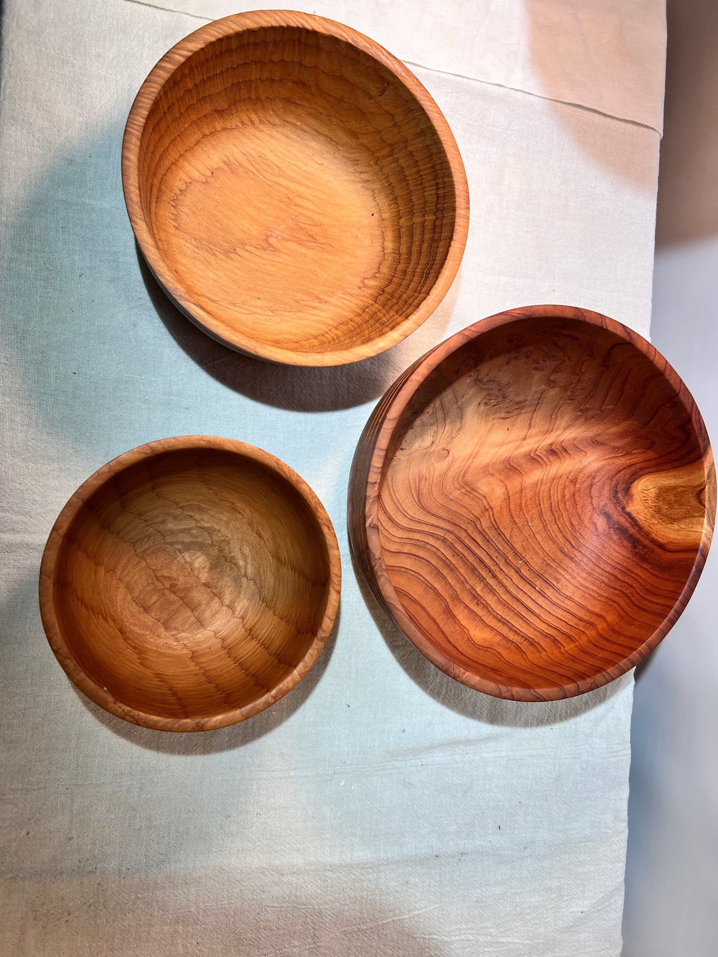 Jed Smith - Redwood - 3 piece Bowl set- Northern California Coast- hand crafted