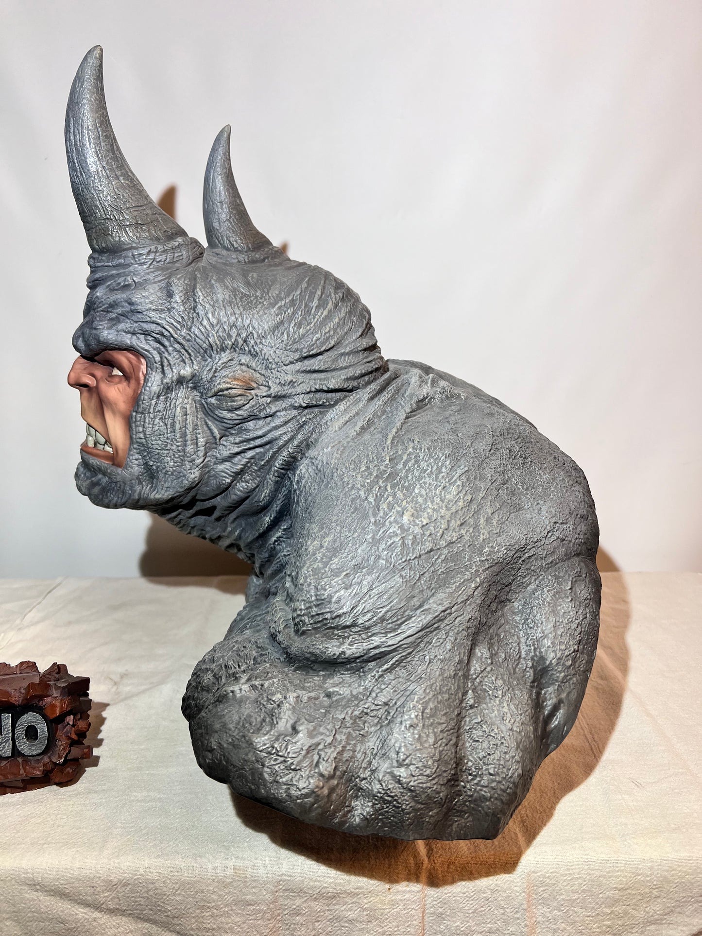 Rhino - 17” Bust - Side Show - name display plaque- Marvel - Exclusive