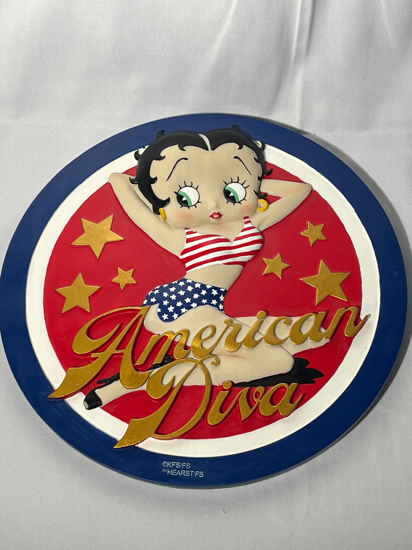 Betty Boop- 9 1/2” 3-D wall plaque- American Diva- spoontiques