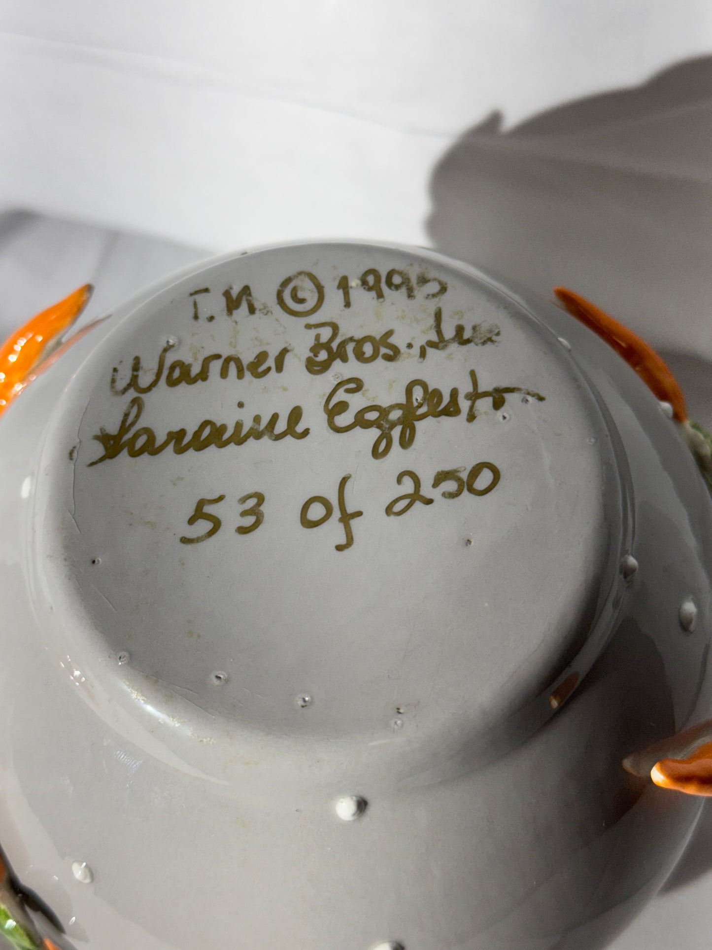Bugs Bunny - Teapot - Warner Brothers- Looney Tunes- limited edition-number 53/250- Laraine Eggleston