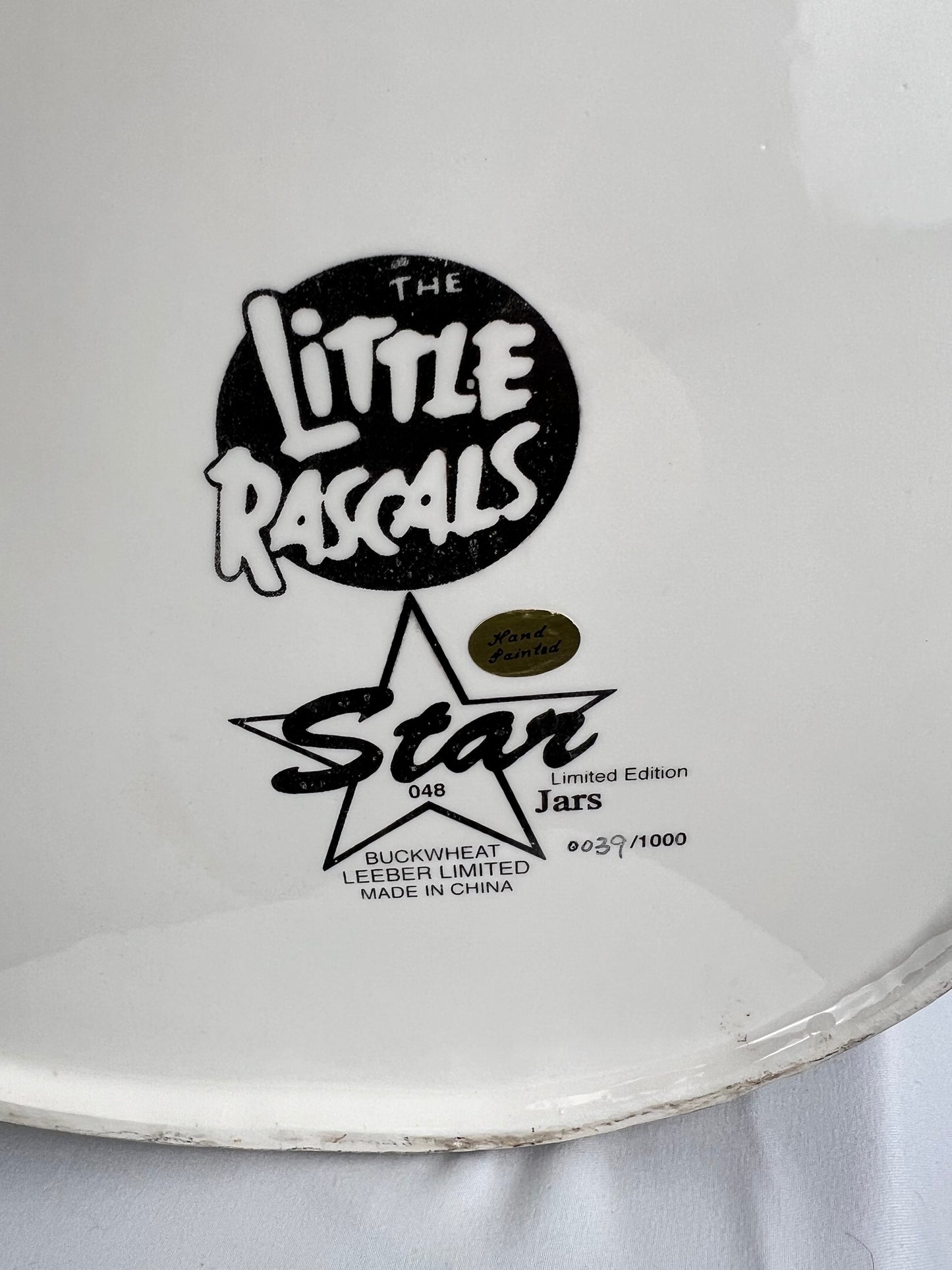 Buckwheat- 15 1/2” Cookie Jar- Little Rascals- Star 048 -Limited Edition #39/1000