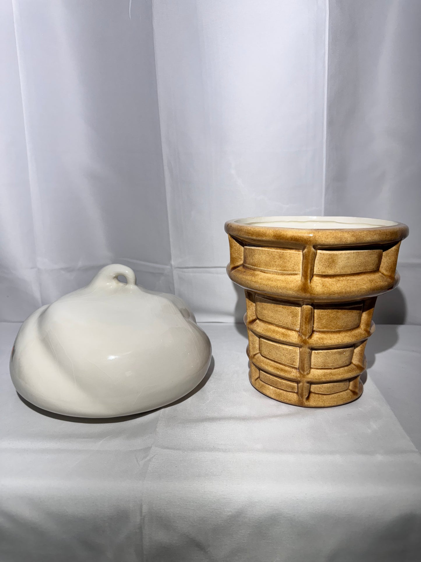 Ice cream cone- 12” Cookie Jar - 1960s-1970s