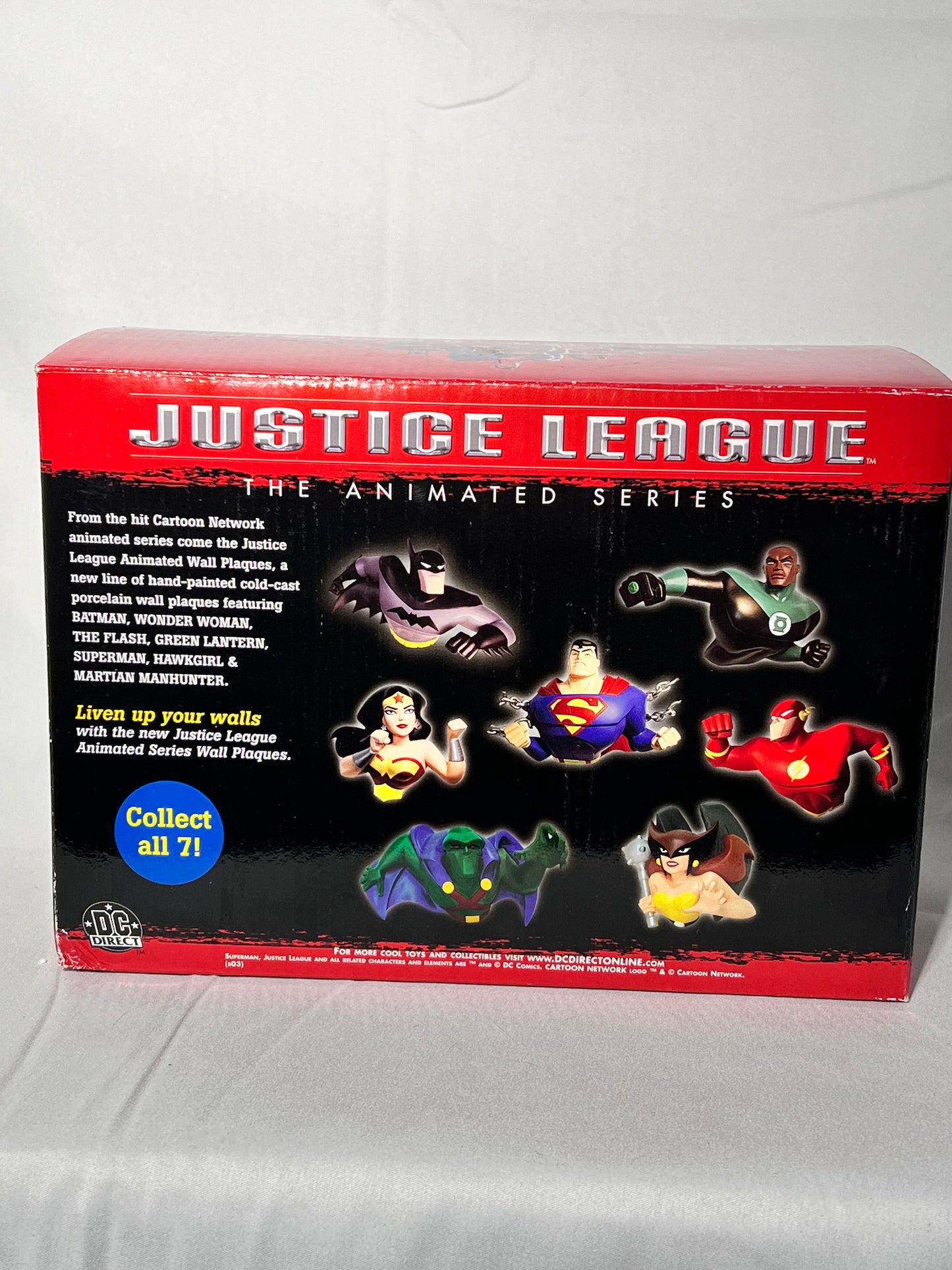 Superman - Wall Plaque - The Animated Series- Justice League- DC Direct-sculpted by John G Matthews and measures approximately 5 inches tall 7 inches wide 2 inches deep