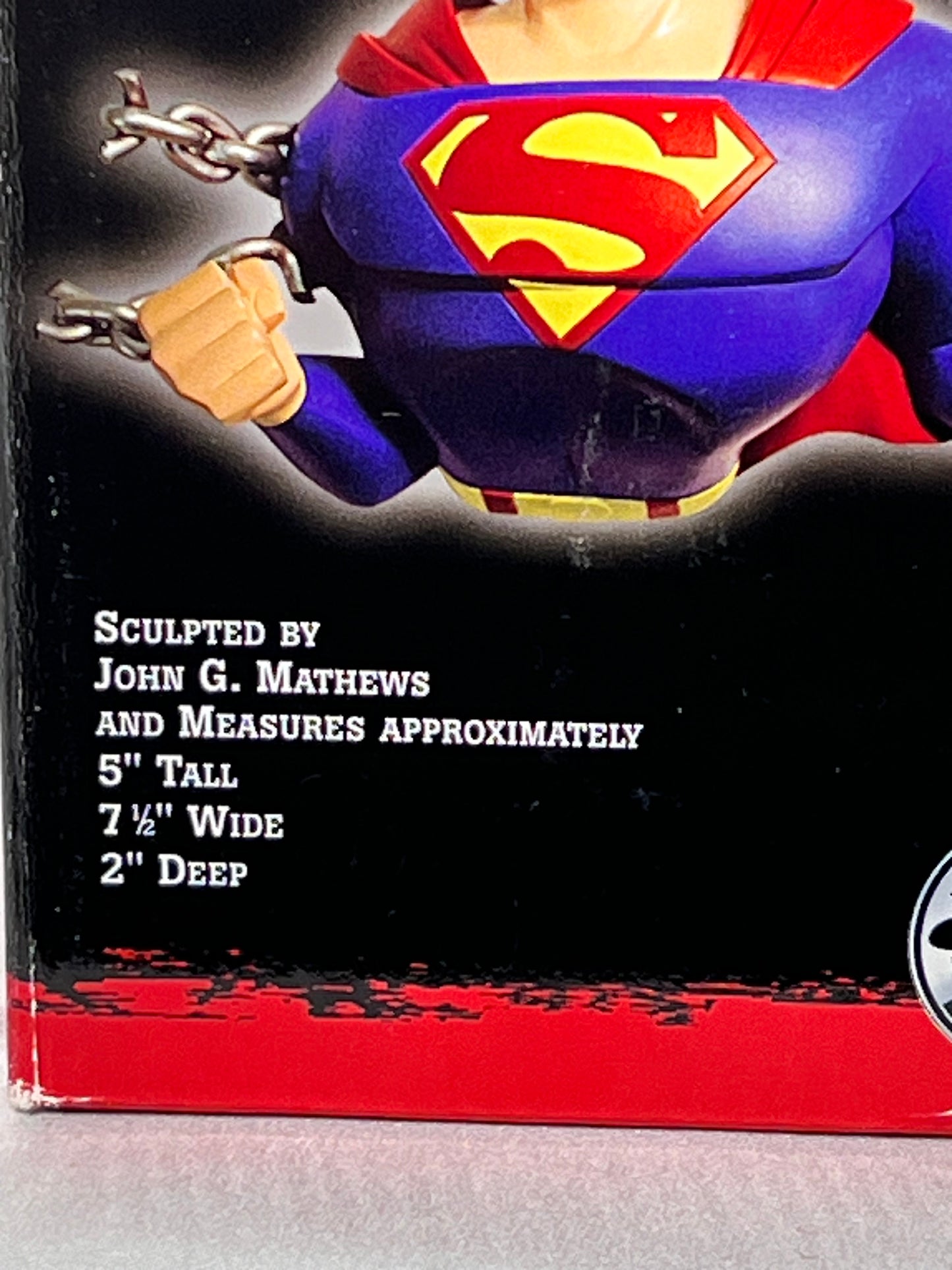 Superman - Wall Plaque - The Animated Series- Justice League- DC Direct-sculpted by John G Matthews and measures approximately 5 inches tall 7 inches wide 2 inches deep