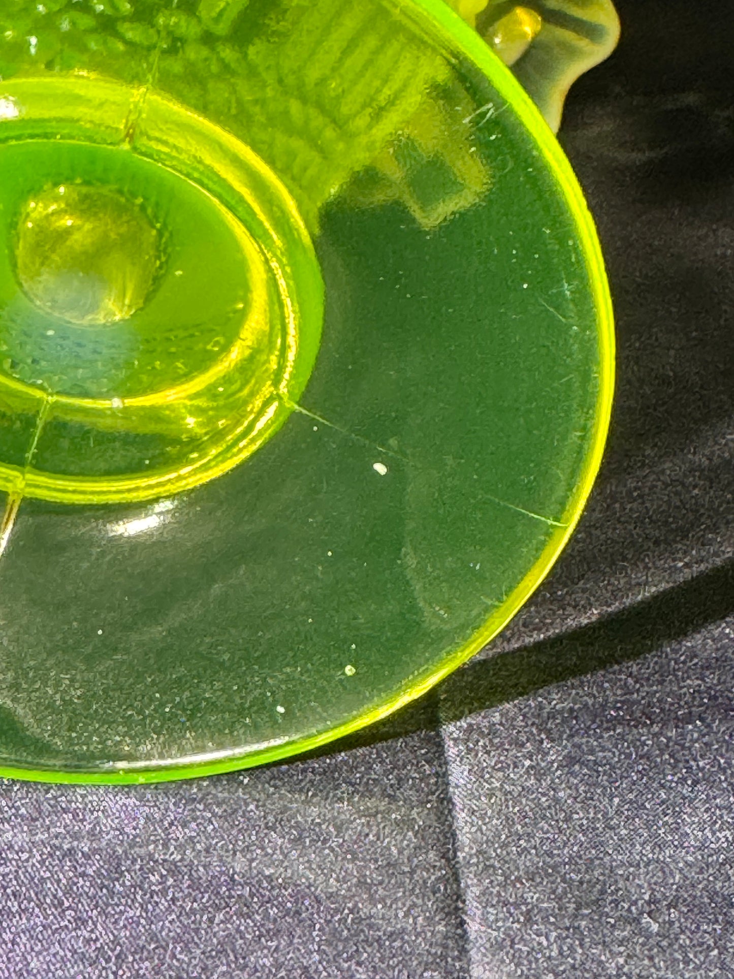 Uranium- Fenton- Hobnail- 8” Ruffled Flower Vase