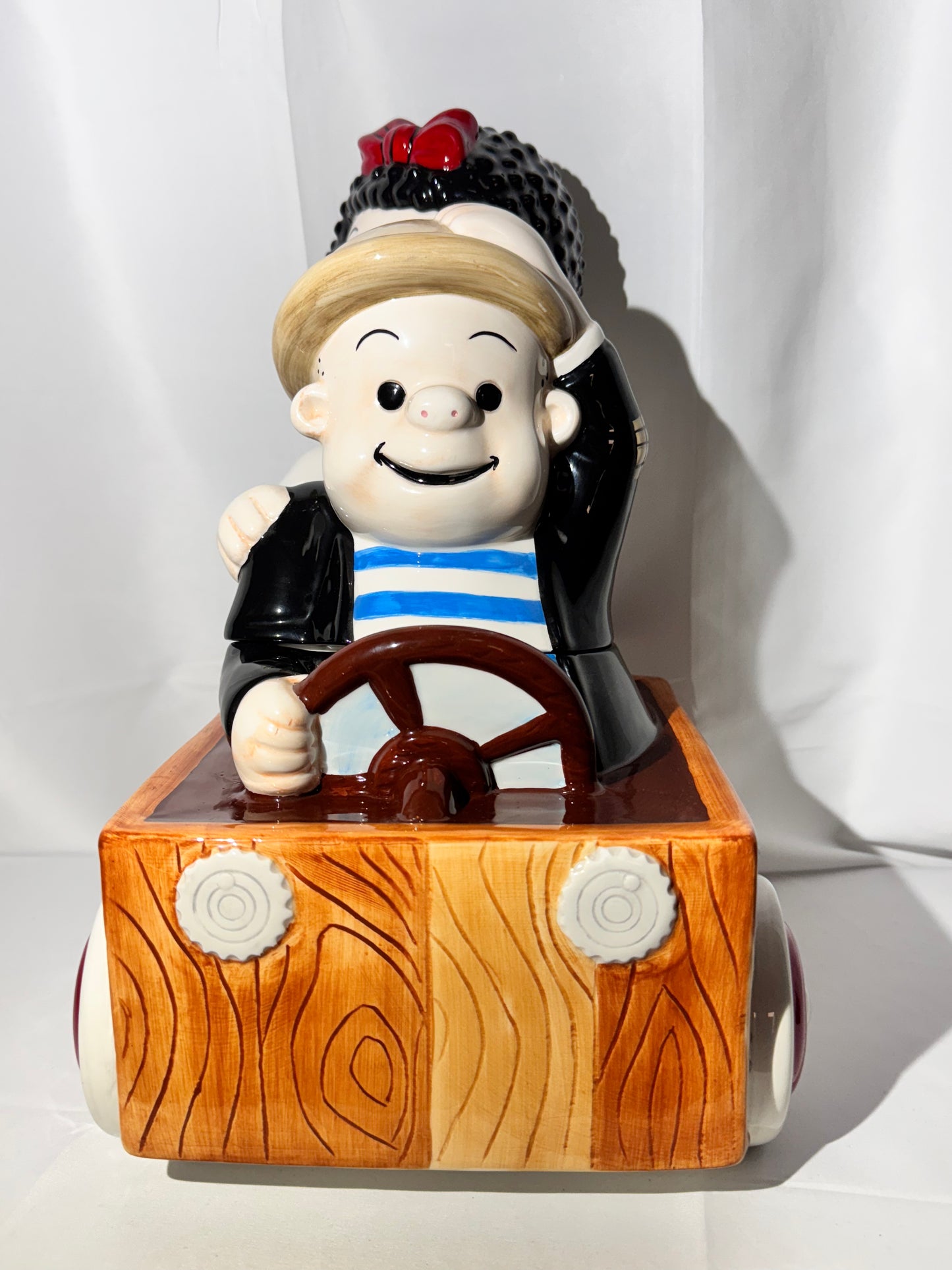 Nancy and Sluggo on a Car Cookie Jar – Treasure Craft – Limited Edition
