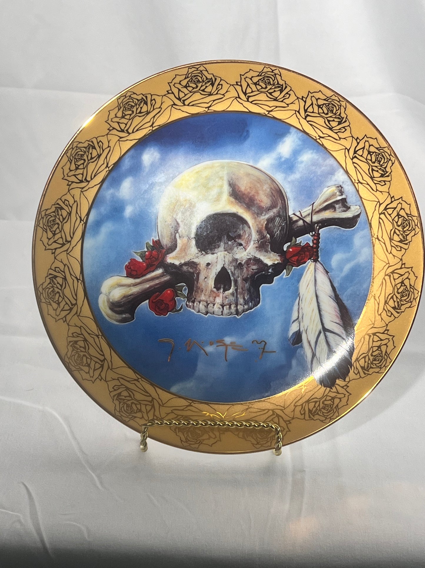 The Grateful Dead- Cyclops - 24 karat gold leaf plate - approximately 8” - 1999- the Hamilton collection by classic mouse/Kelley - Limited edition number 1033A