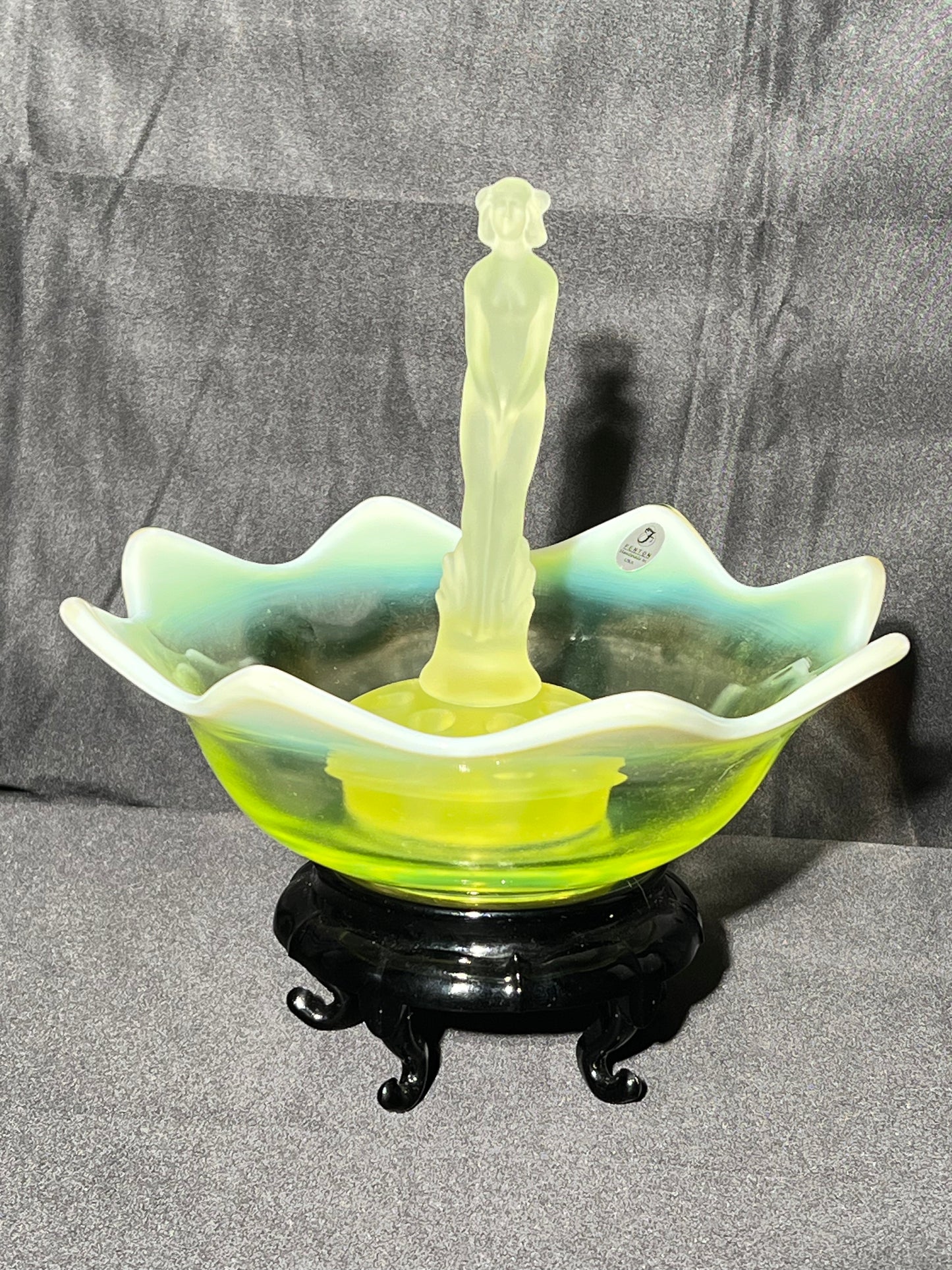 Uranium- Fenton - 10” Nymph set-yellow Topaz Flower - 2001 - special order