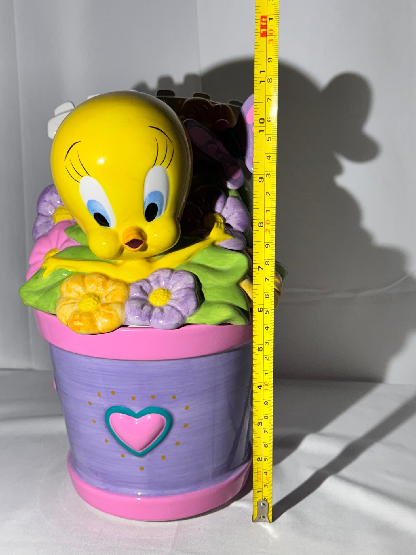 Tweety Bird - Cookie Jar - Flower pot and butterfly- Gibson - Looney Tunes