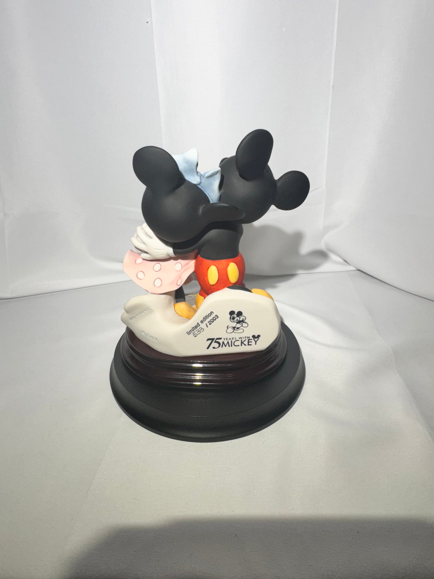 Mickey and Minnie Mouse - Florence Figurine- limited edition 533/2003 - certificate of authentication & podium- Disney- France
