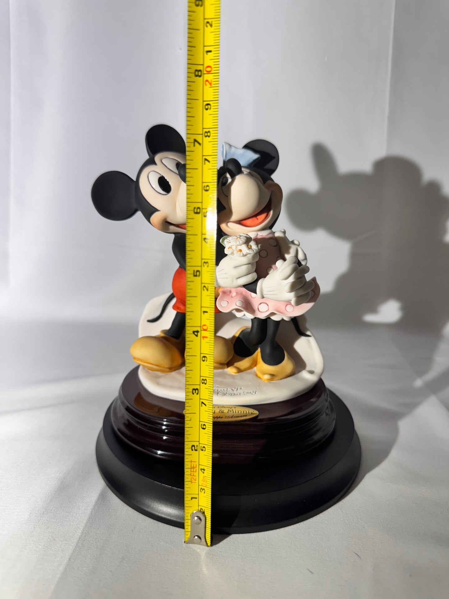 Mickey and Minnie Mouse - Florence Figurine- limited edition 533/2003 - certificate of authentication & podium- Disney- France