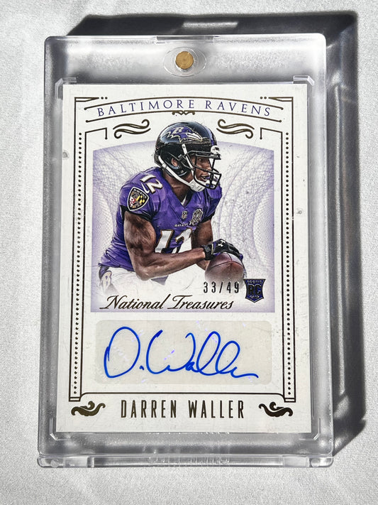 Football Card - Darren Waller - National Treasures - Baltimore Ravens- # 33/49 - 2015 - Autograph - Panini - 154 NT