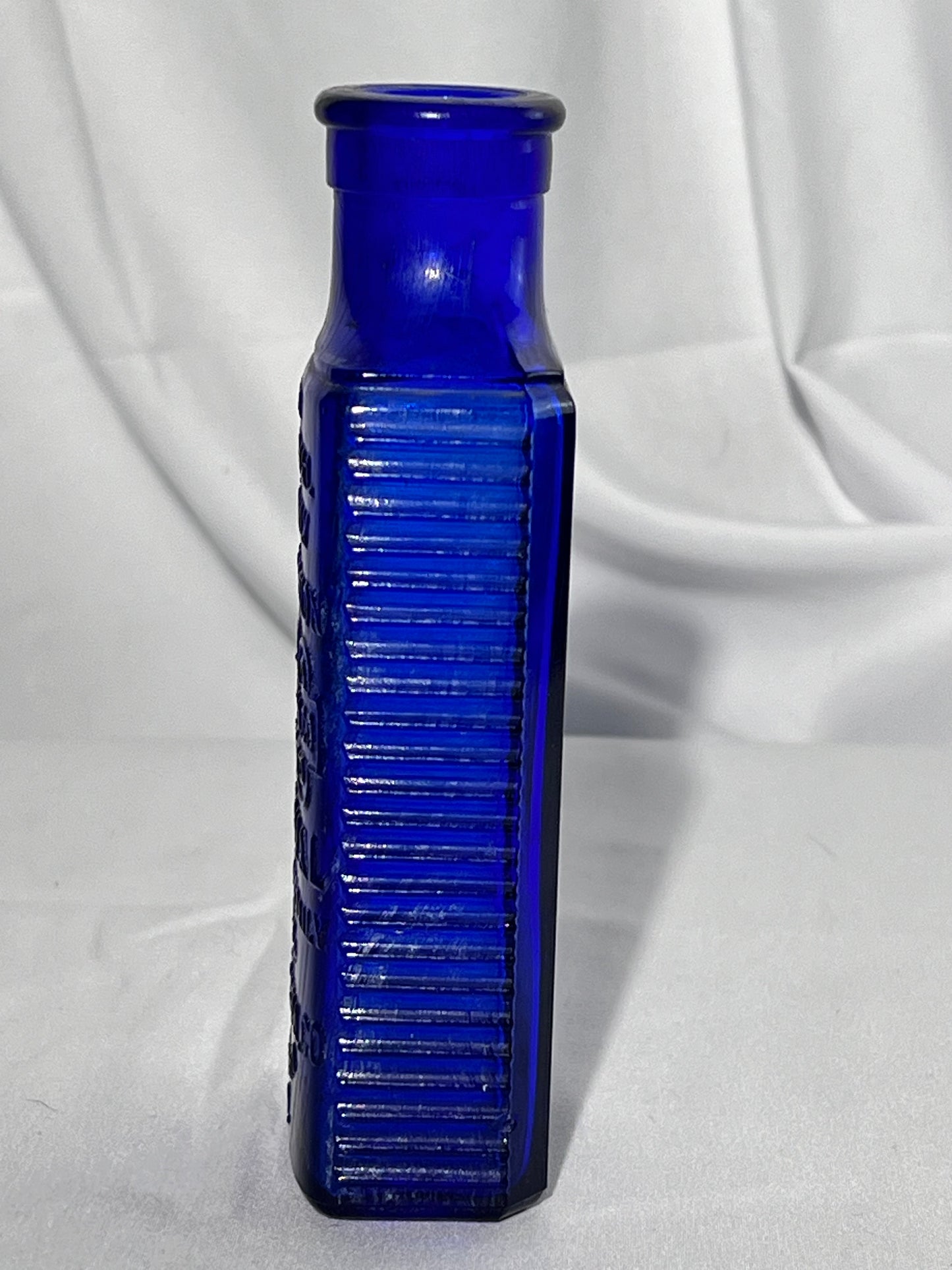 Antique Medicine Bottle- 5 1/2” cobalt blue glass bottle- Reese Chem Co. - for external use only