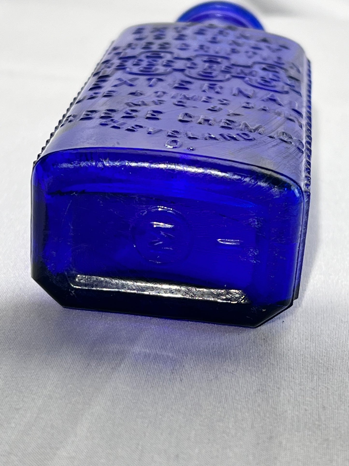 Antique Medicine Bottle- 5 1/2” cobalt blue glass bottle- Reese Chem Co. - for external use only