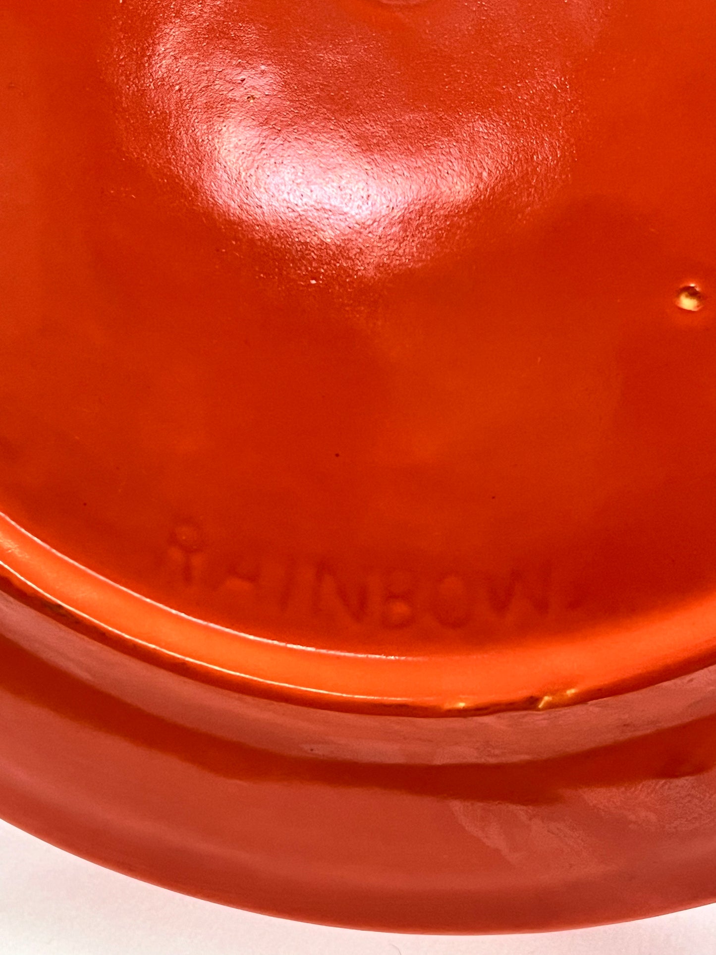 Bauer - Los Angeles - 13” Serving Platter- Orange-  vintage - 2 ring- California- Rainbow