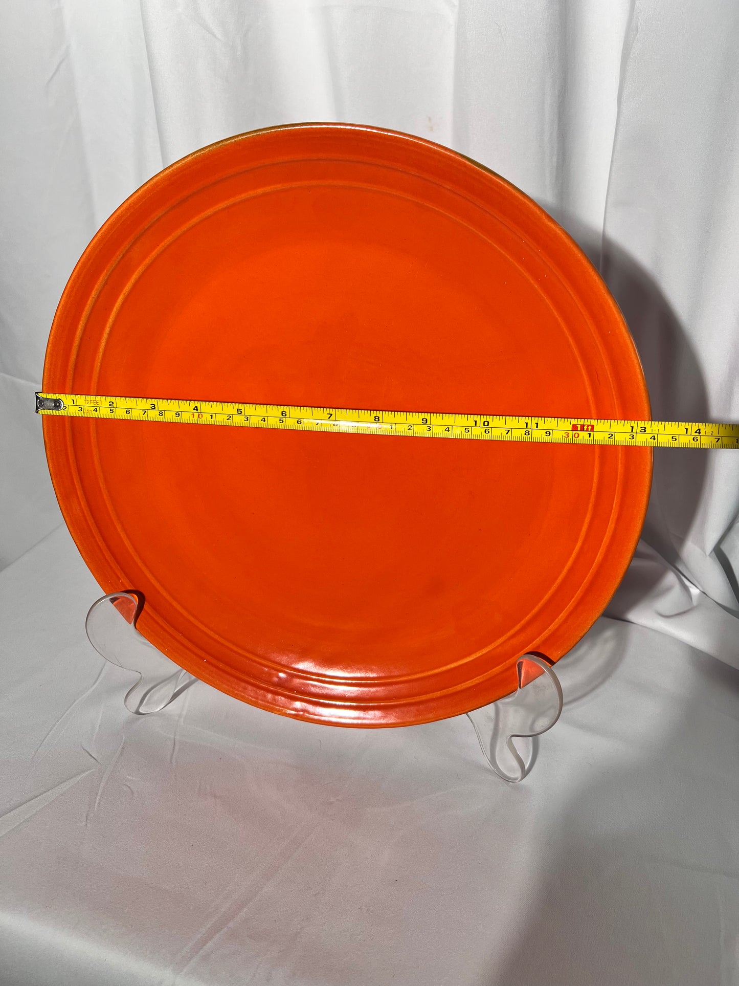 Bauer - Los Angeles - 13” Serving Platter- Orange-  vintage - 2 ring- California- Rainbow