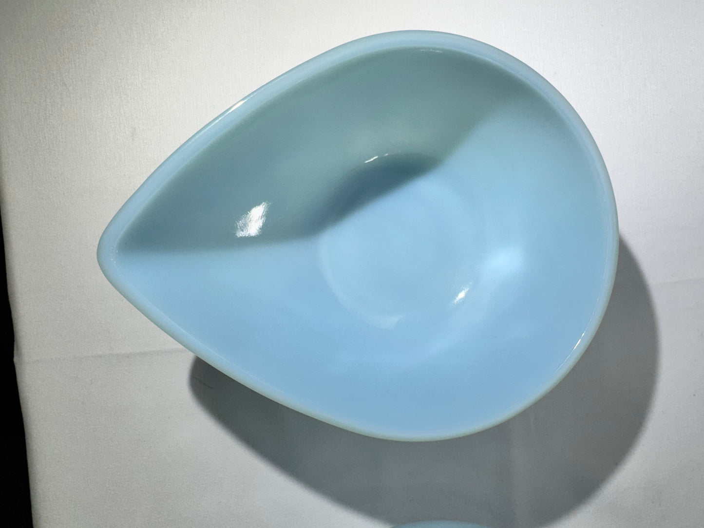 Fire King - Set of 3 Bowls - Teardrop- Light Blue - oven ware