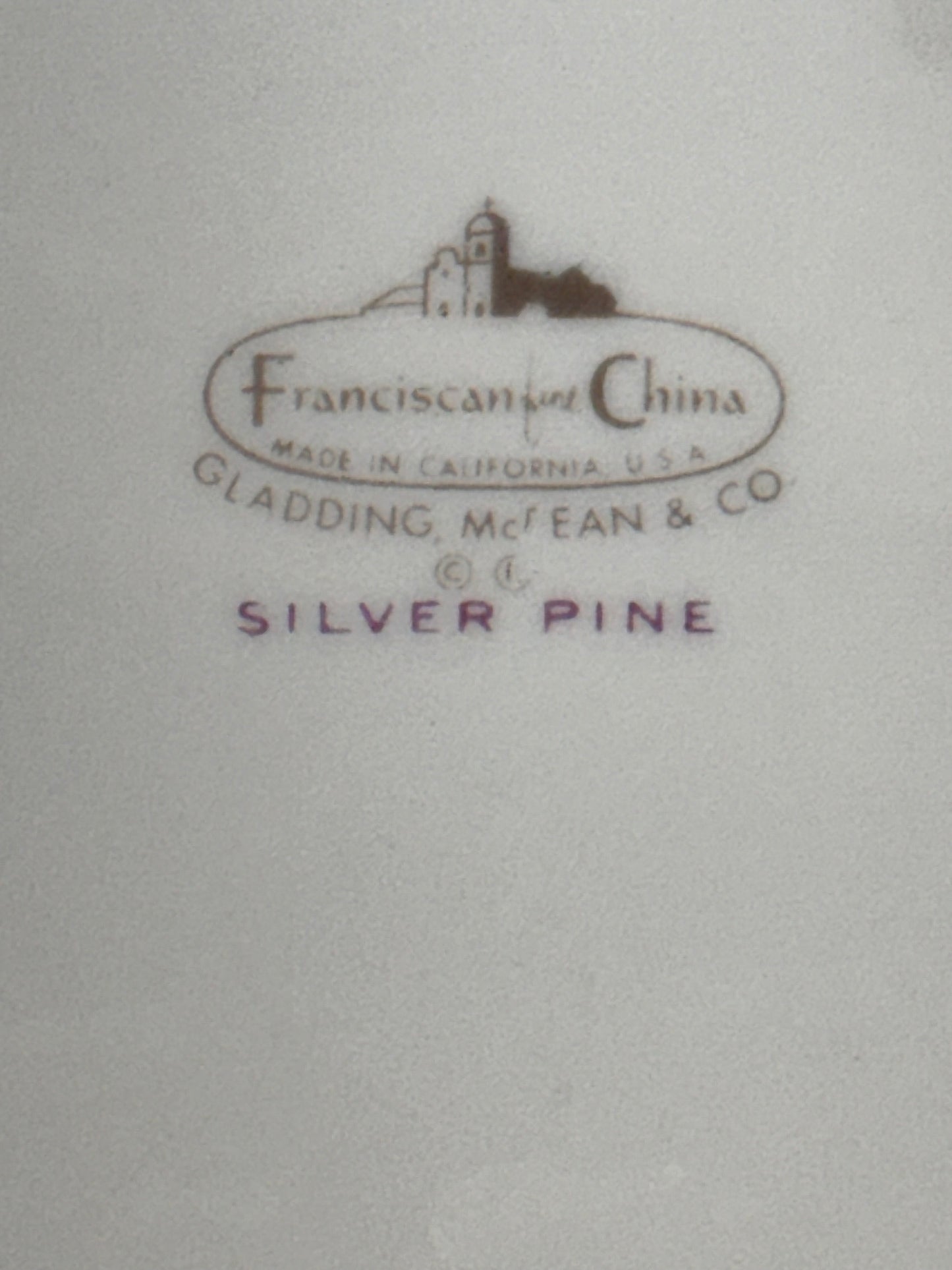 Franciscan China - 16” serving platter- made in USA - Silver Pine