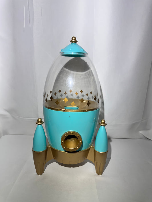FAO Schwarz - atomic rocket candy dispenser- teal - Display