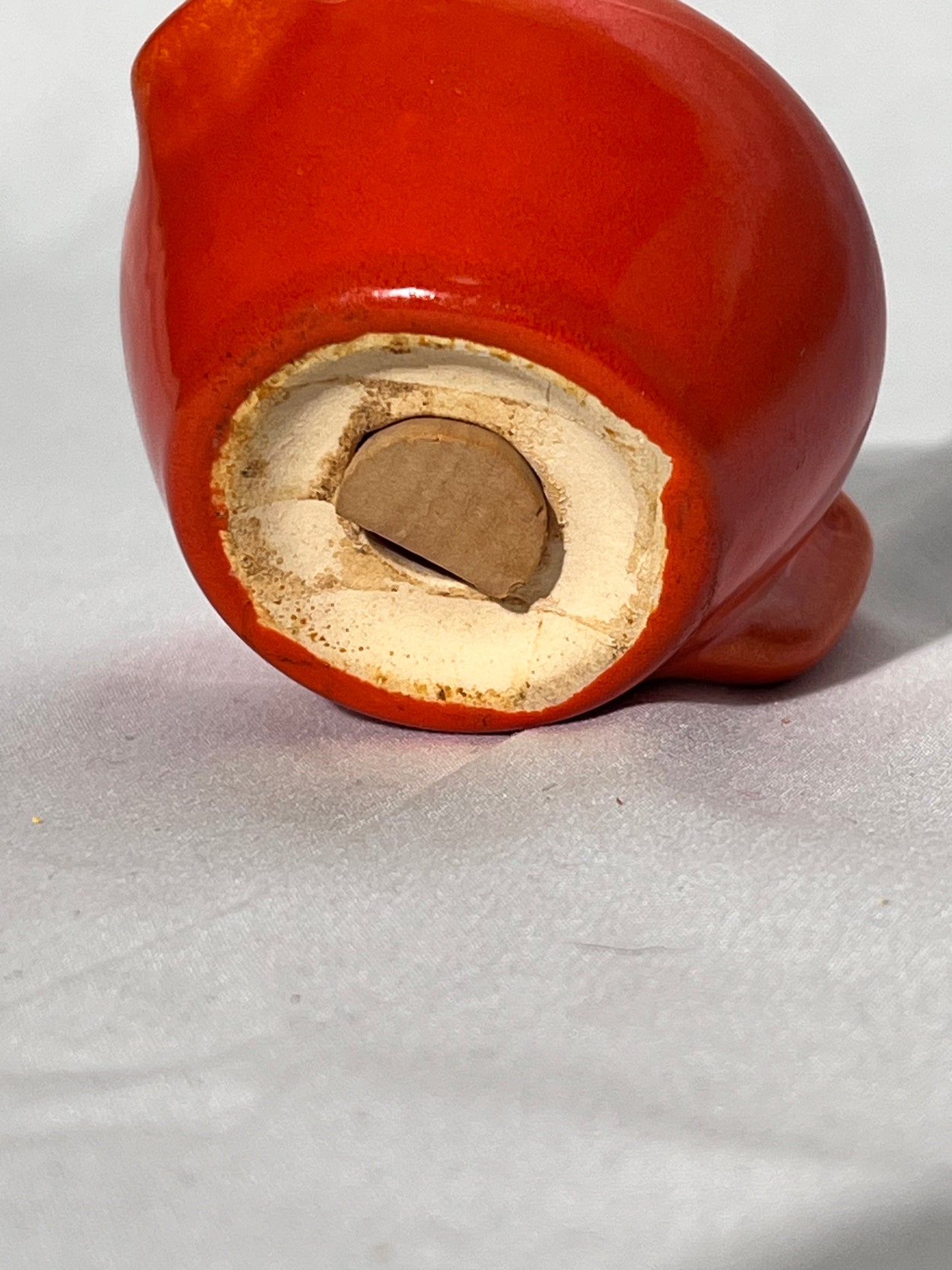 Bauer pottery - salt shaker - orange